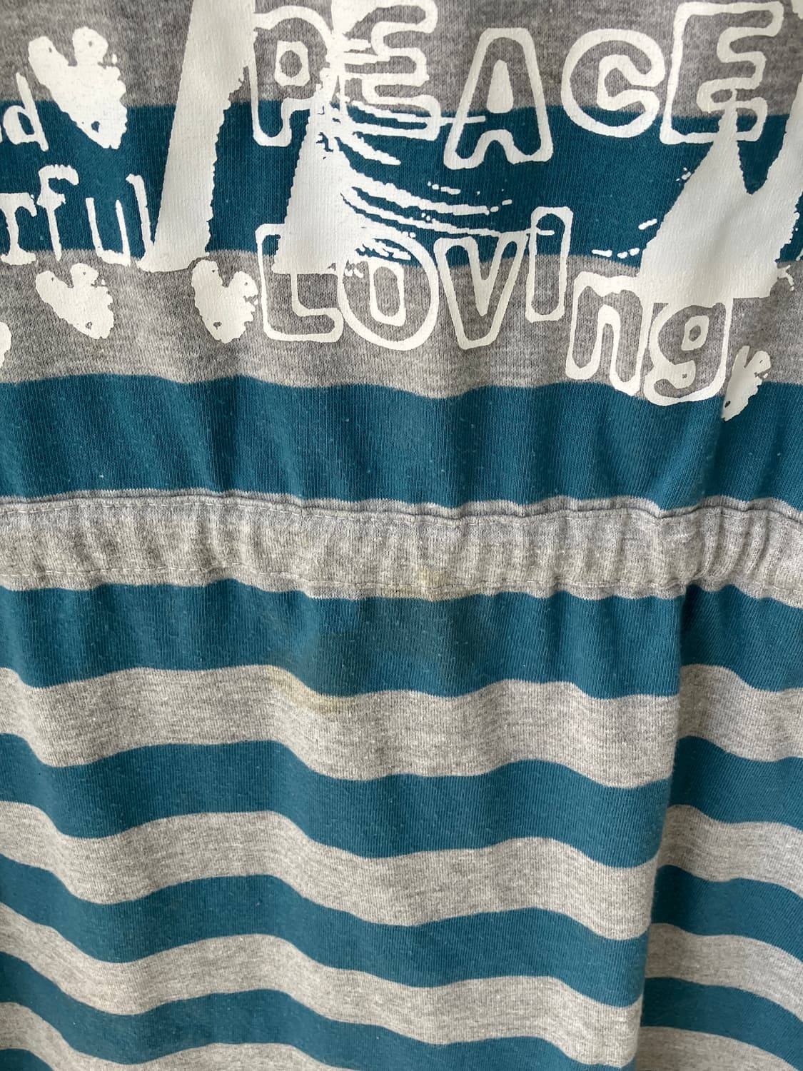 gray stripe shirring dress 상품이미지8