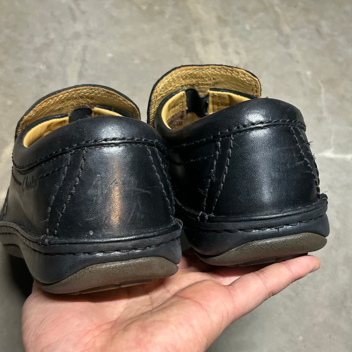 260) 클락스 Clarks 블랙 레더 슬립온 신발 상품이미지9