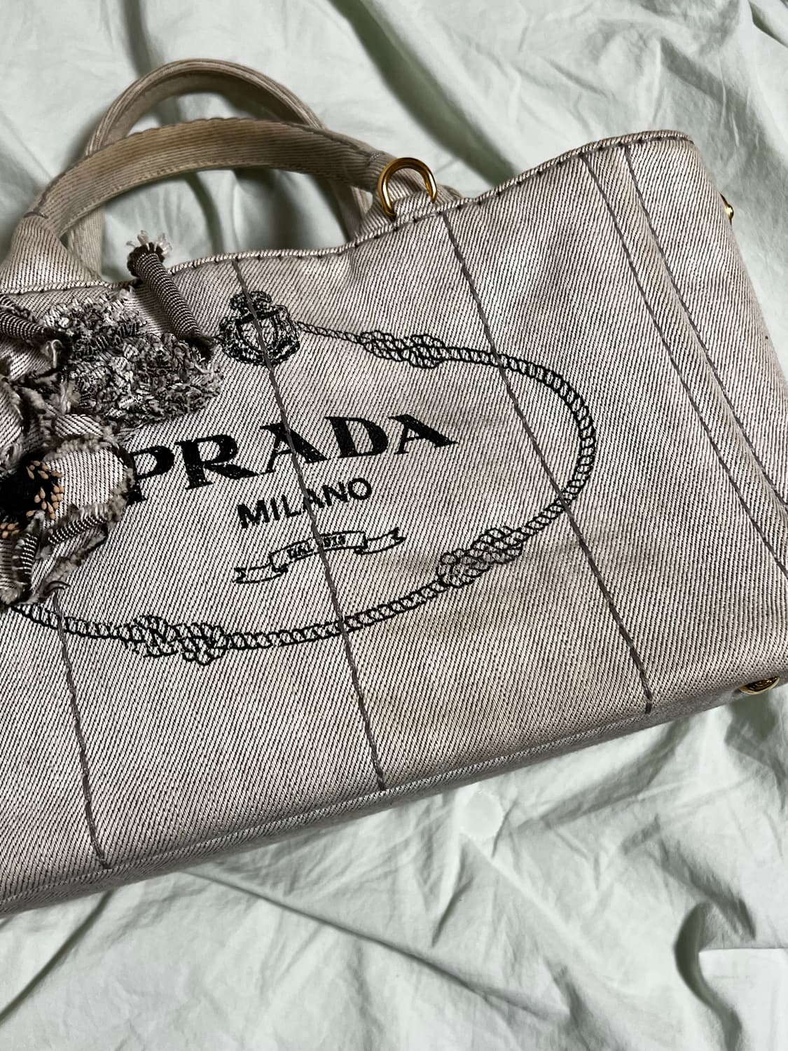 프라다 캔버스 토트백 상품이미지1