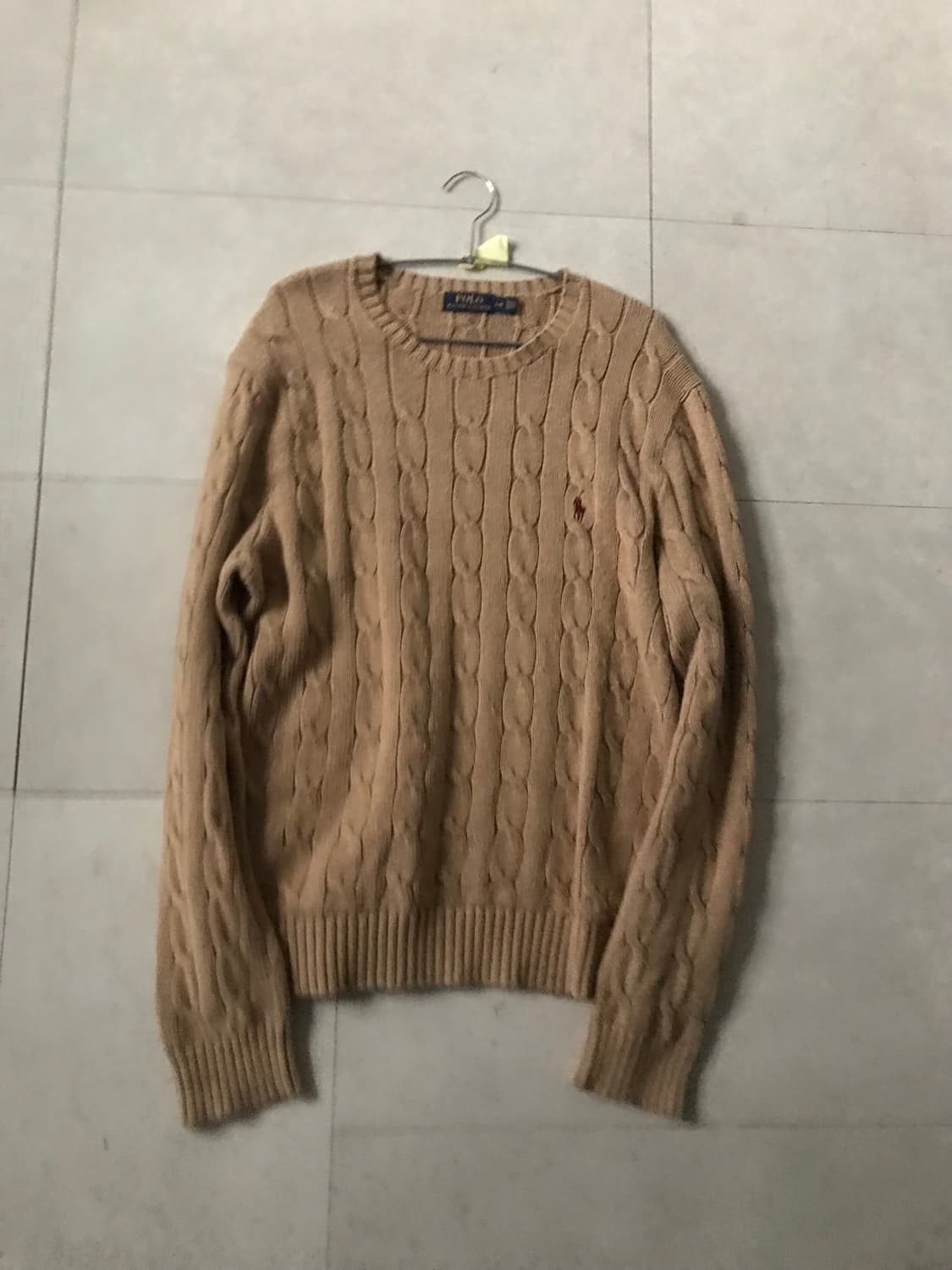 폴로 베이지브라운 케이블 니트 상품이미지8