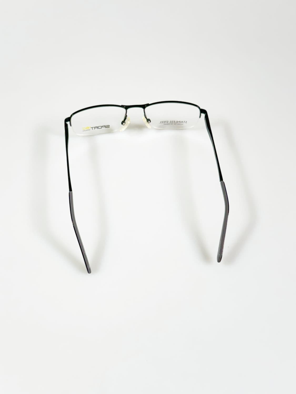 SPORT 180 ADOLFO 블랙 반무테 스퀘어 빈티지 안경 상품이미지5