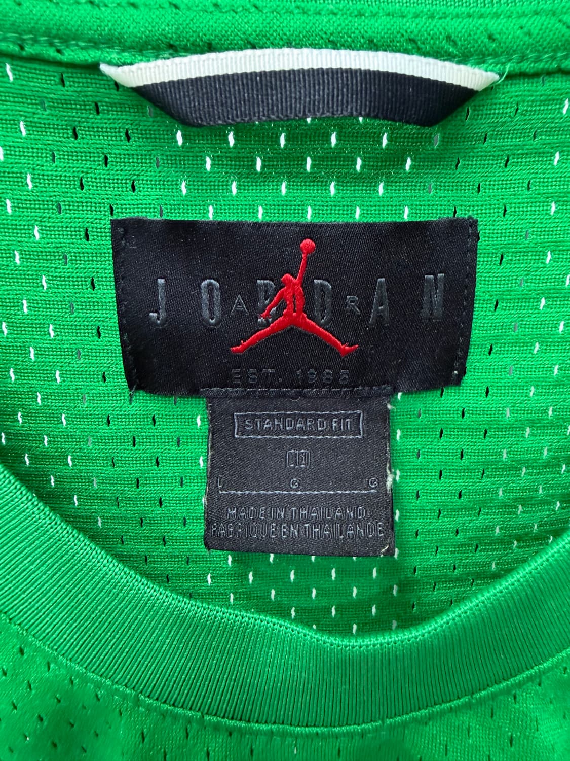 정품) 나이키 조던 그린 메쉬 민소매 티셔츠 L 상품이미지5