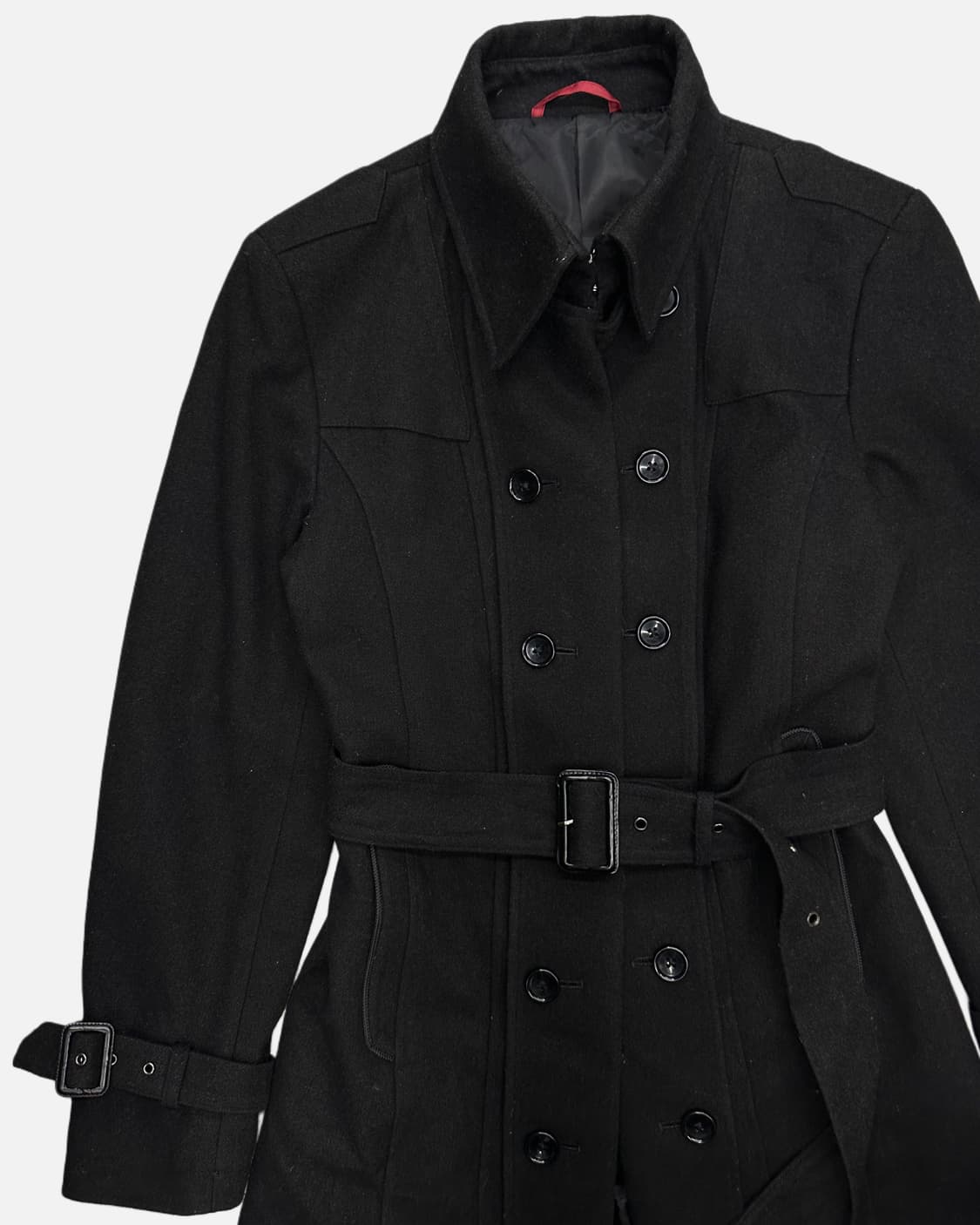 SEMANTIC DESIGN black wool belted coat 상품이미지2