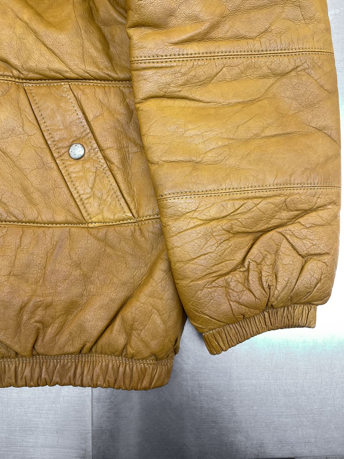  하이드 앤 시크 90s 소 가죽 다운 자켓 상품이미지6