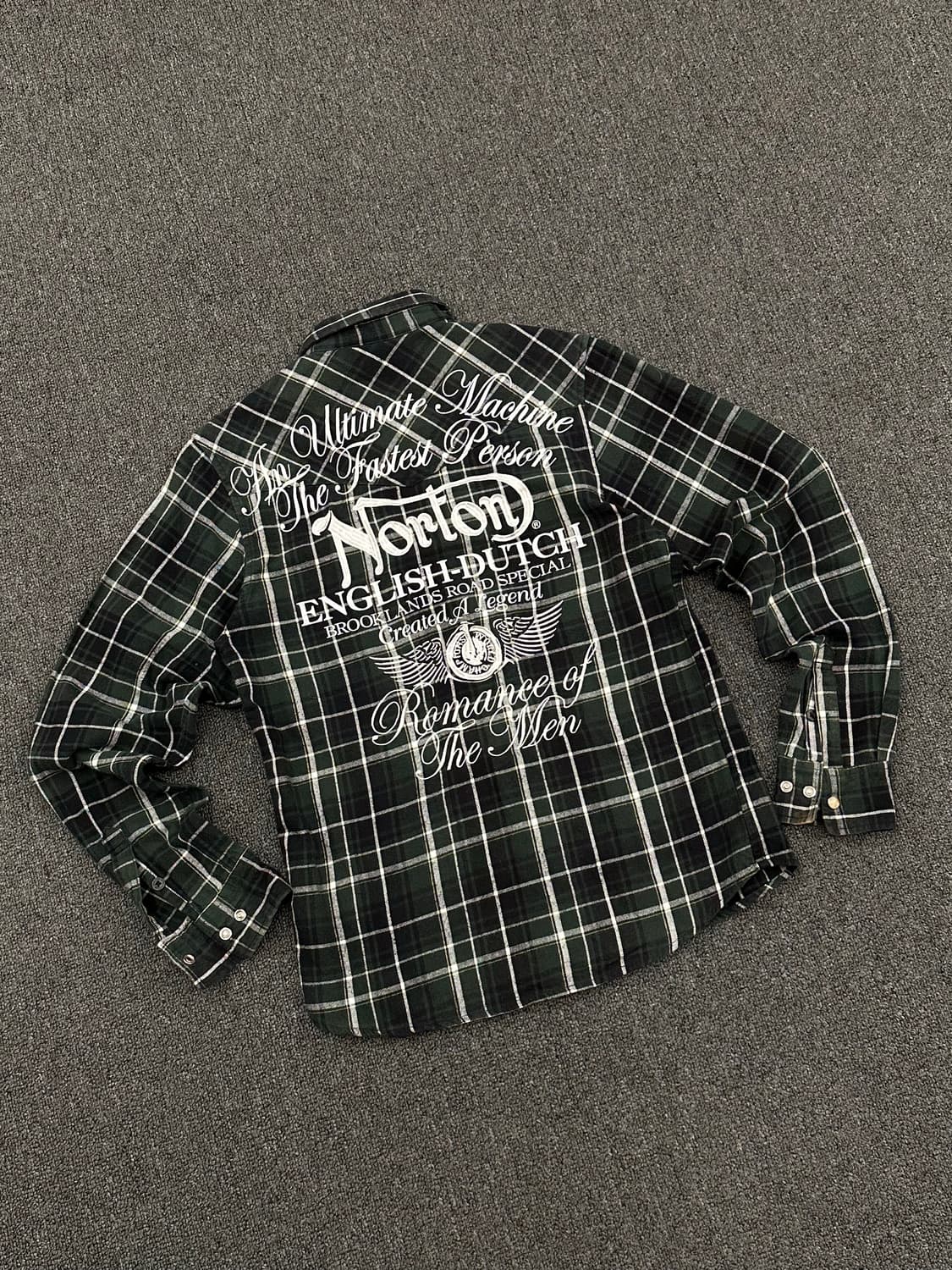 S)Norton 빈티지 카키 플란넬 셔츠 상품이미지3