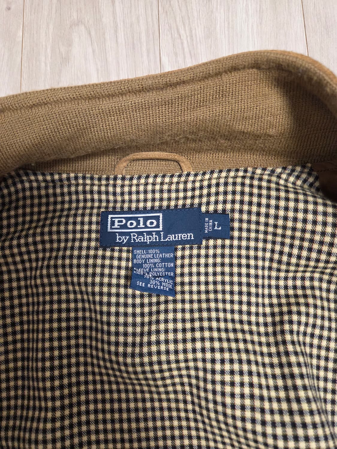 폴로 90s 스웨이드 헤링턴 자켓 L 상품이미지4