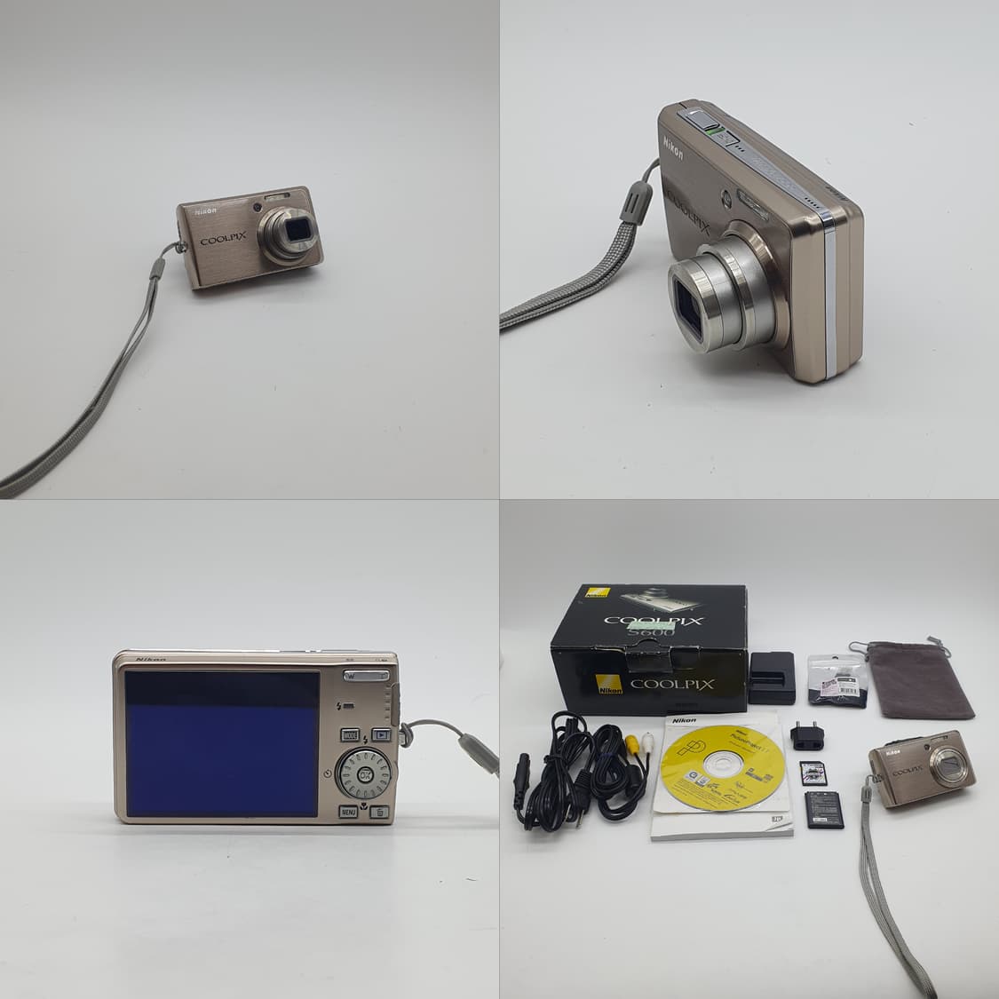 작례⭕️  니콘 쿨픽스 S600 샴페인 골드🍾 빈티지 디카 디지털카메라 상품이미지2