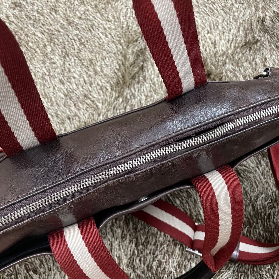 발리 Bally 브라운 레더 서류가방 토트 크로스백 상품이미지10