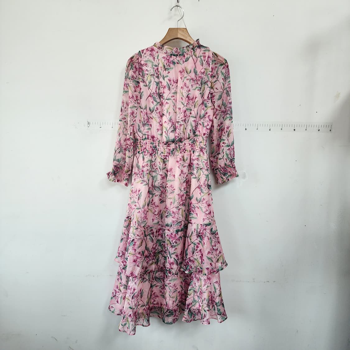 샤틴 플라워 쉬폰 롱 원피스 상품이미지4