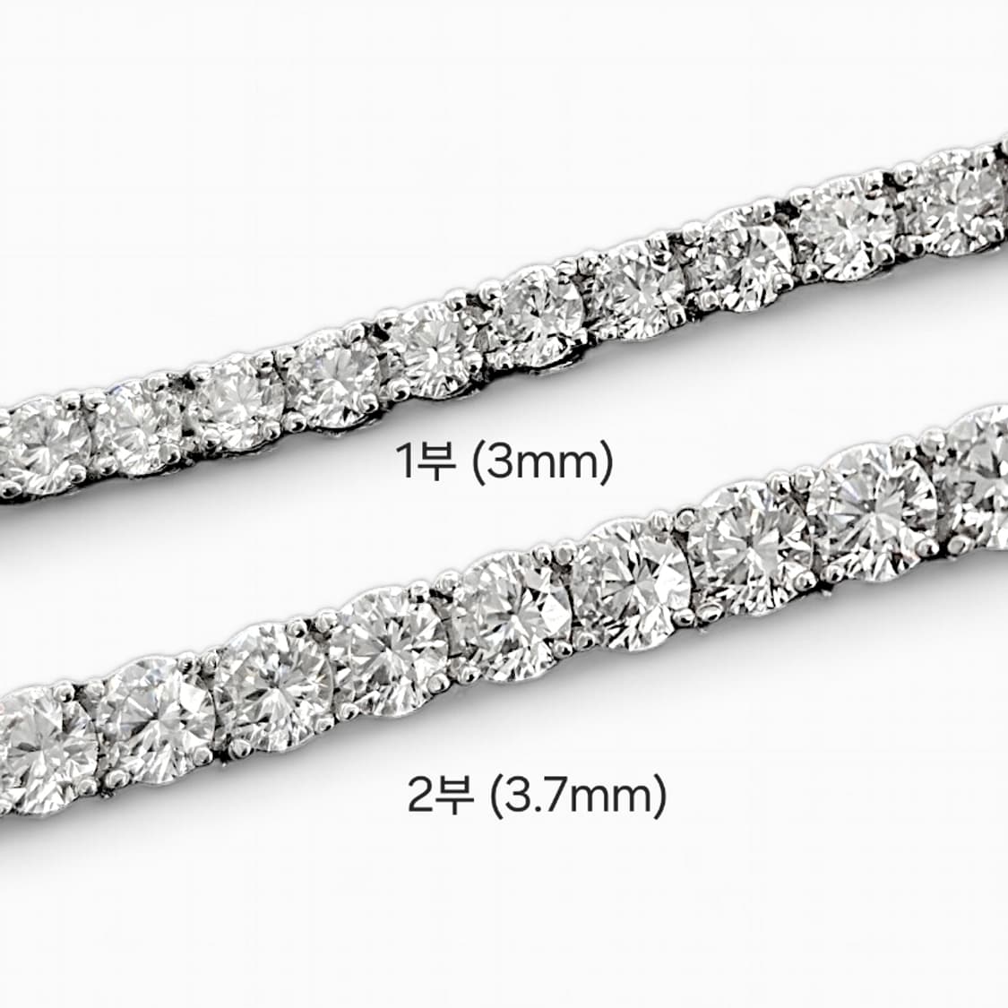2부 랩다이아 18K 화이트골드 테니스팔찌 상품이미지8