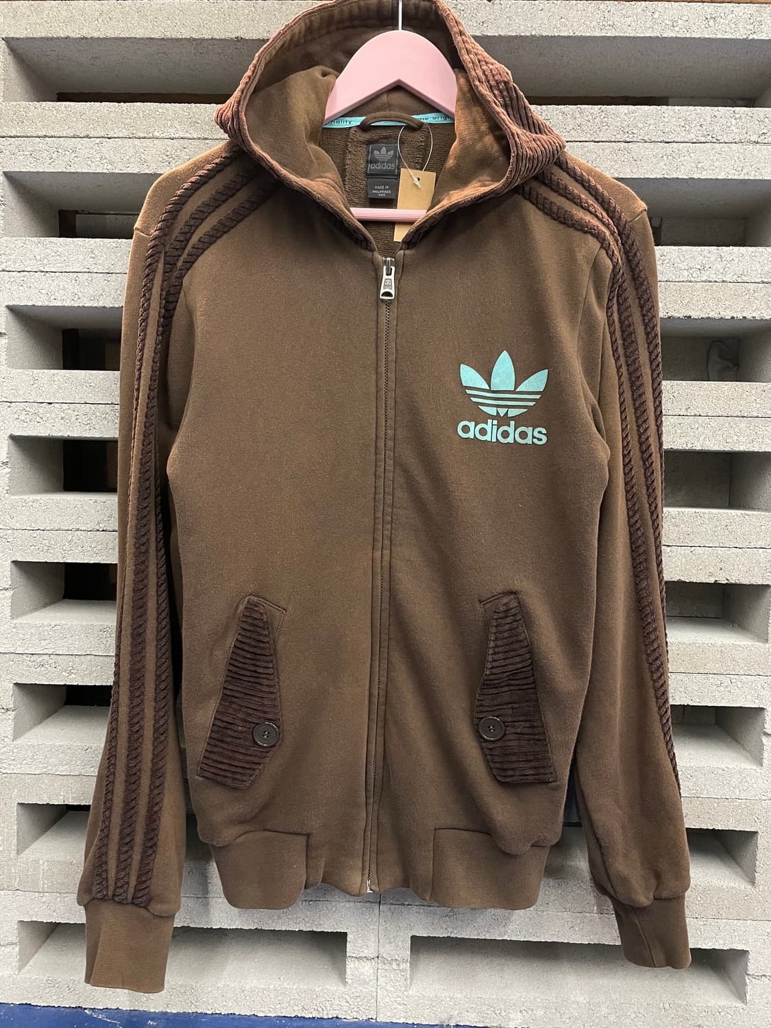 Adidas 아디다스 브라운 민트 트레포일 후드집업 상품이미지5