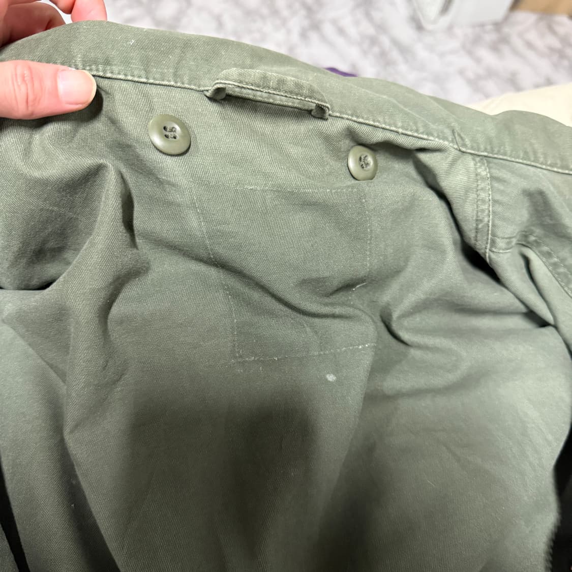 90s 오리지널 밀리터리 로스코 빅 사이즈 더티 프린팅 m65 필드 자켓 상품이미지10