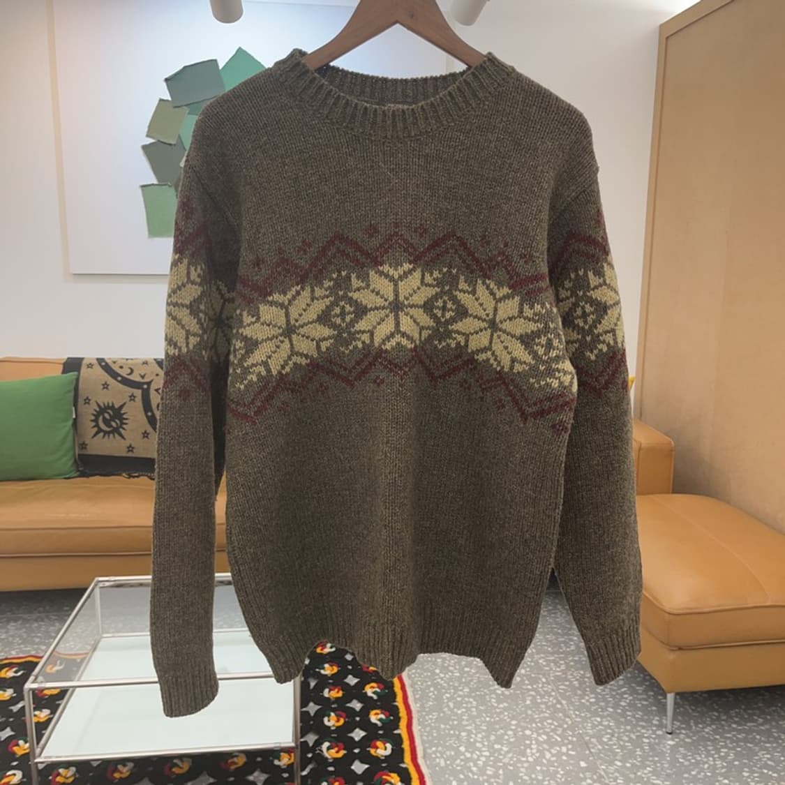 유니온베이 빈티지 스노우플레이크 노르딕 울 니트 100 C07372 상품이미지3