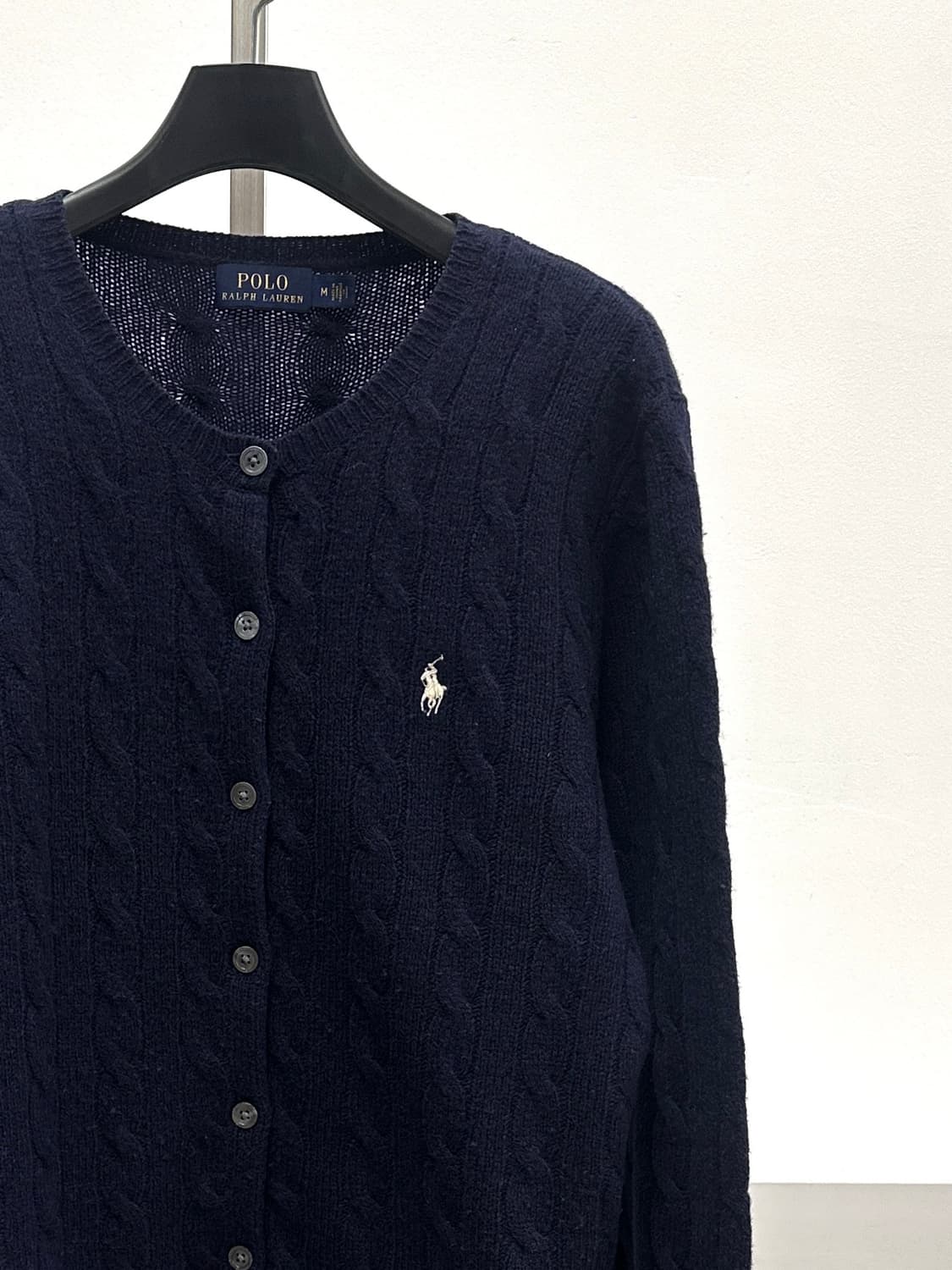 폴로 랄프로렌 울 캐시미어 케이블 니트 가디건  상품이미지4