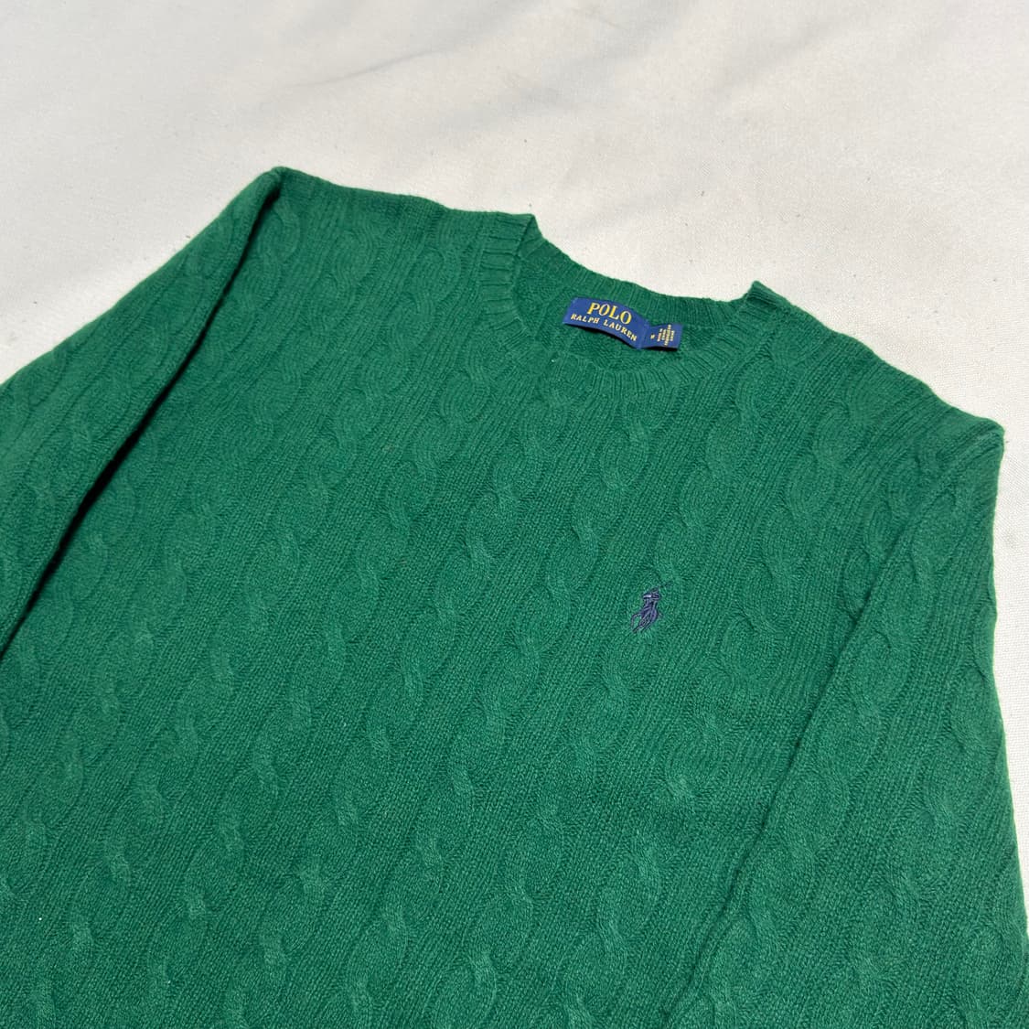 M 폴로랄프로렌 캐시미어 그린 케이블 니트 상품이미지1