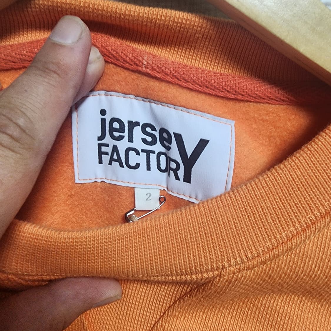 Jersey Factory 오렌지 맨투맨 티셔츠 (L~XL)(새상품) 상품이미지5