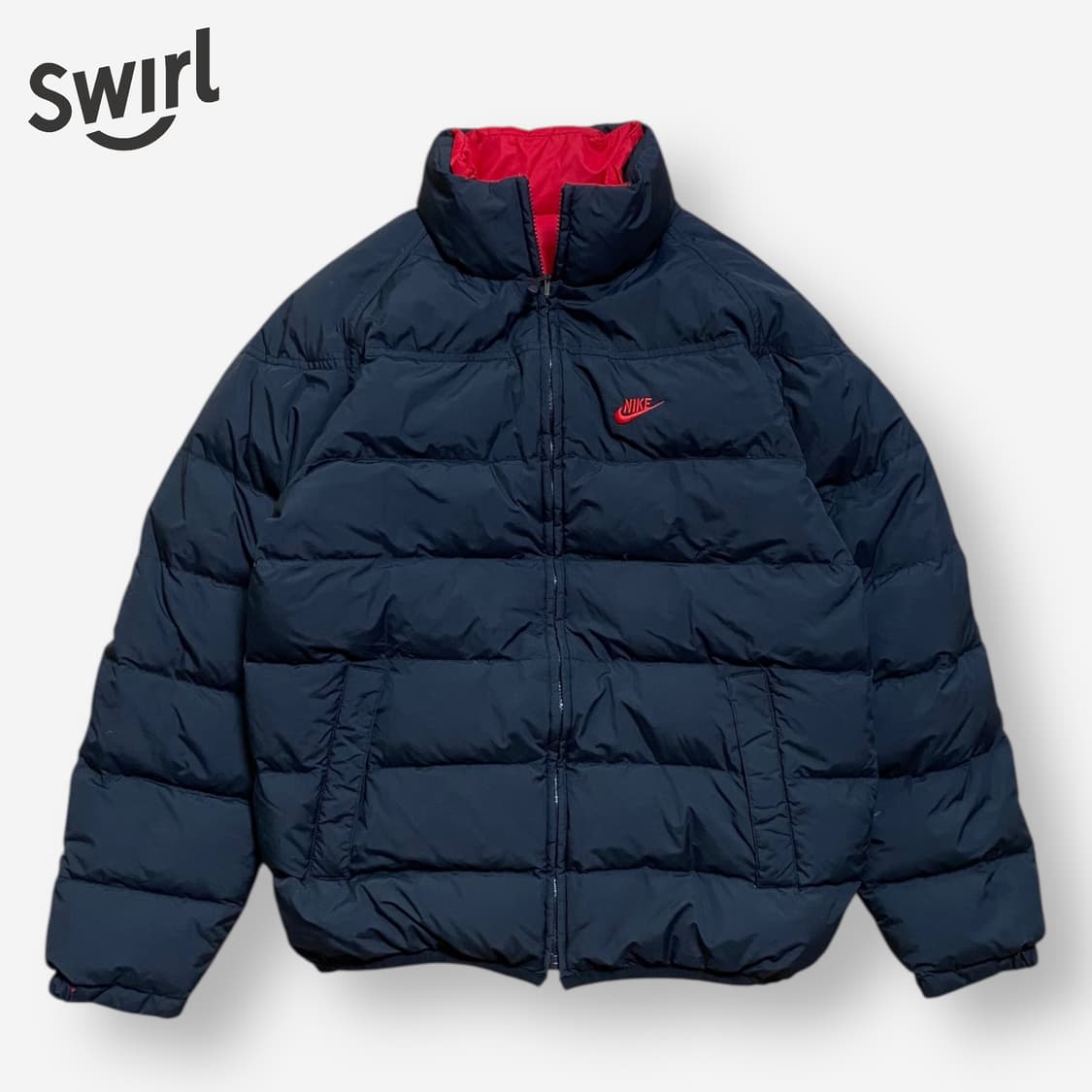 🌊Nike 리버시블 패딩 (블랙/레드) 상품이미지2