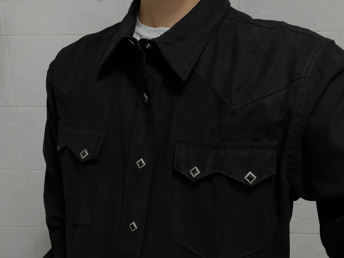 블랙 스웨이드 웨스턴 셔츠 상품이미지1