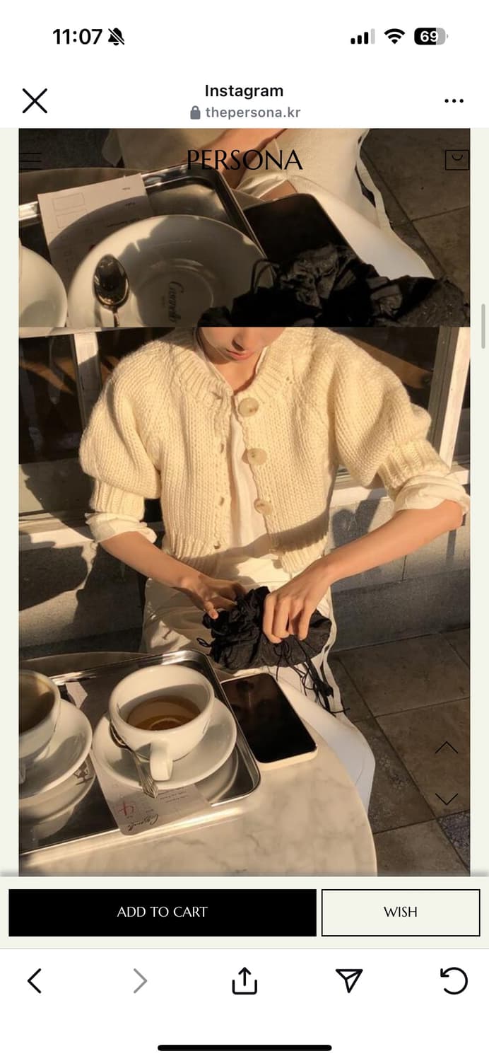 퍼프 니트 가디건 상품이미지1