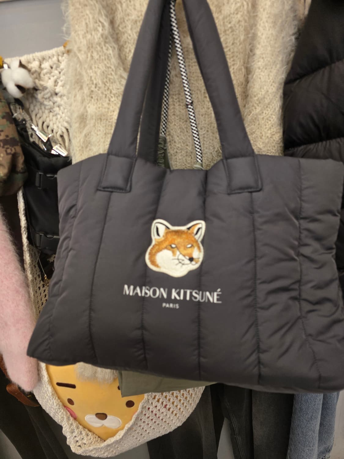 메종키츠네 x 라네즈 패딩백 그레이 상품이미지6
