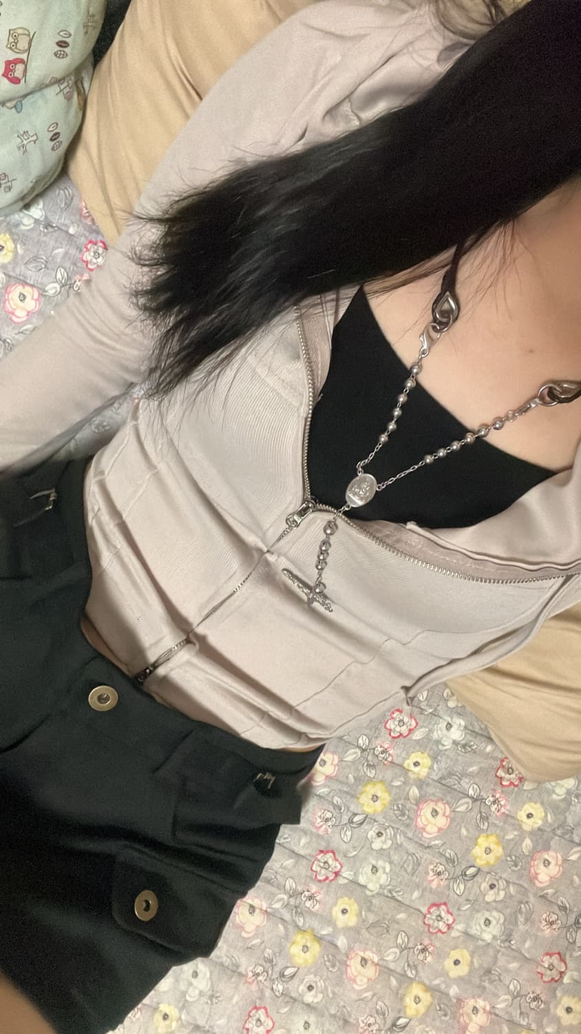 보세 크롭 후드집업 상품이미지4