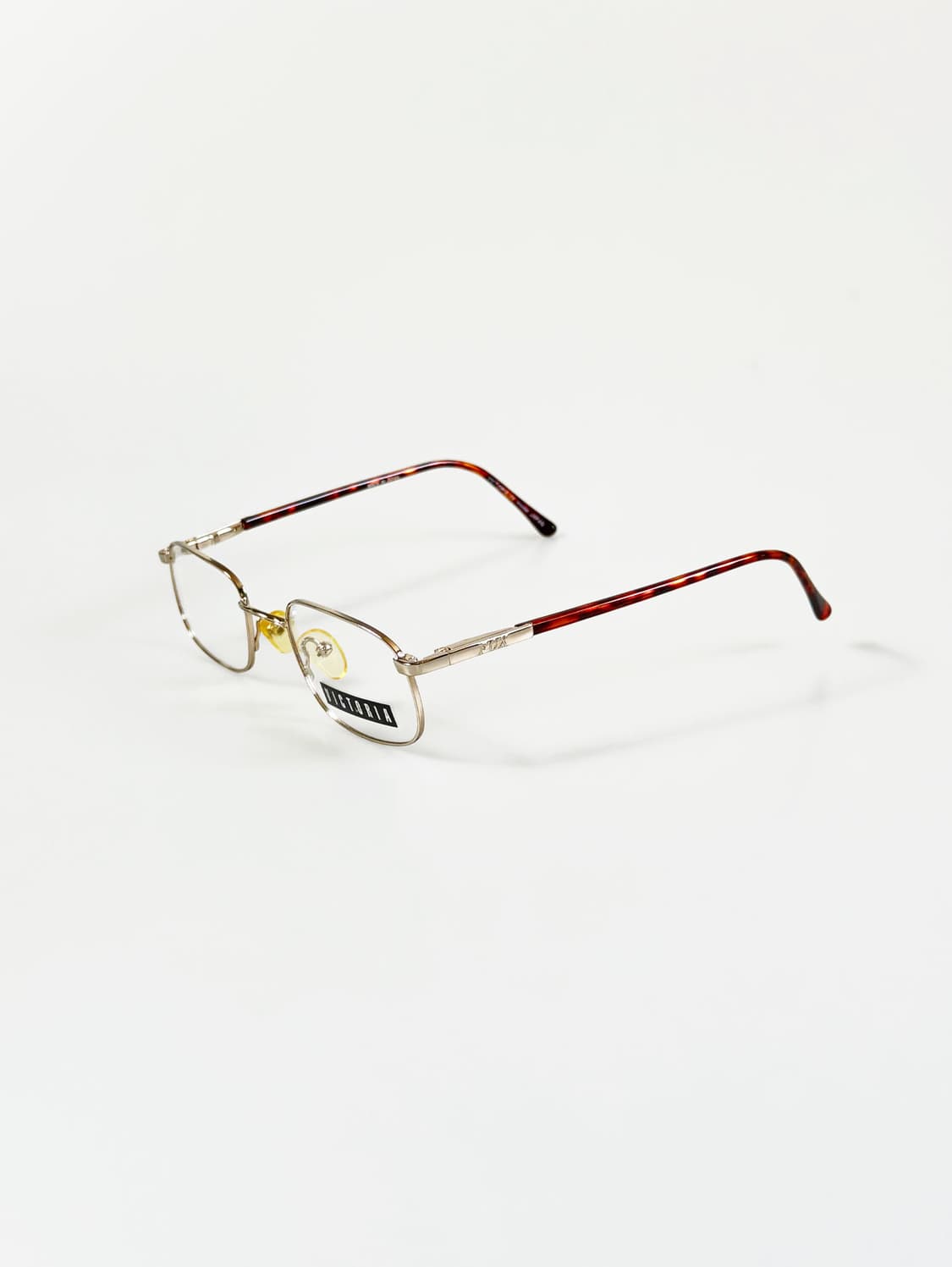 90s VICTORIA 골드 메탈 슬림 스퀘어 빈티지 안경 상품이미지3