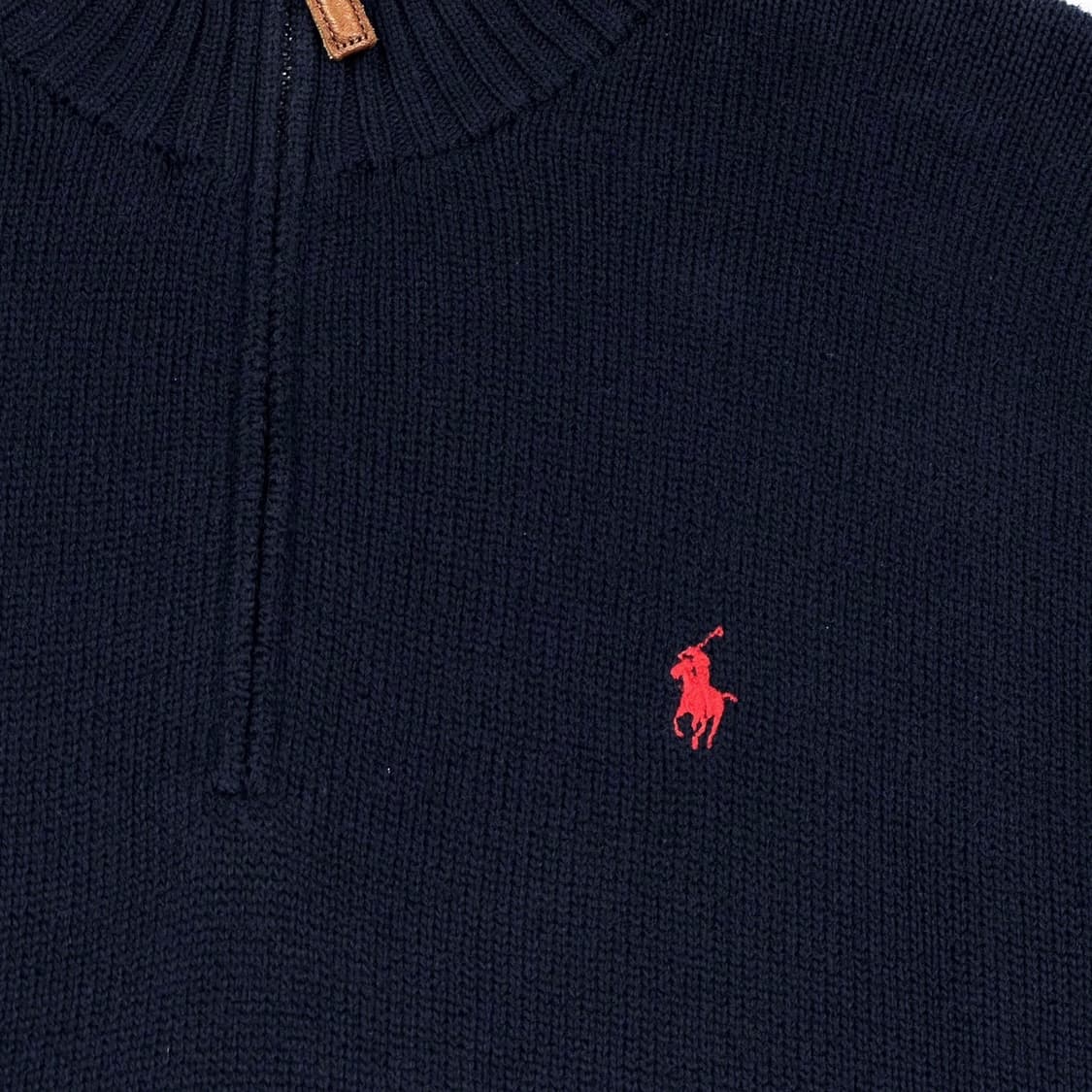 폴로 랄프로렌 포니 클래식 네이비 반집업 니트 (L) 상품이미지3