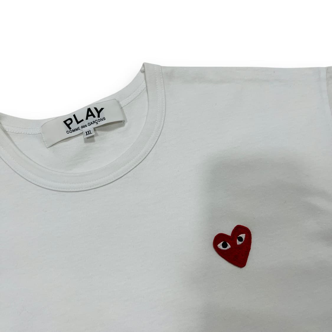 꼼데 가르송 레드 하트 화이트 티셔츠 (XXL) 상품이미지2