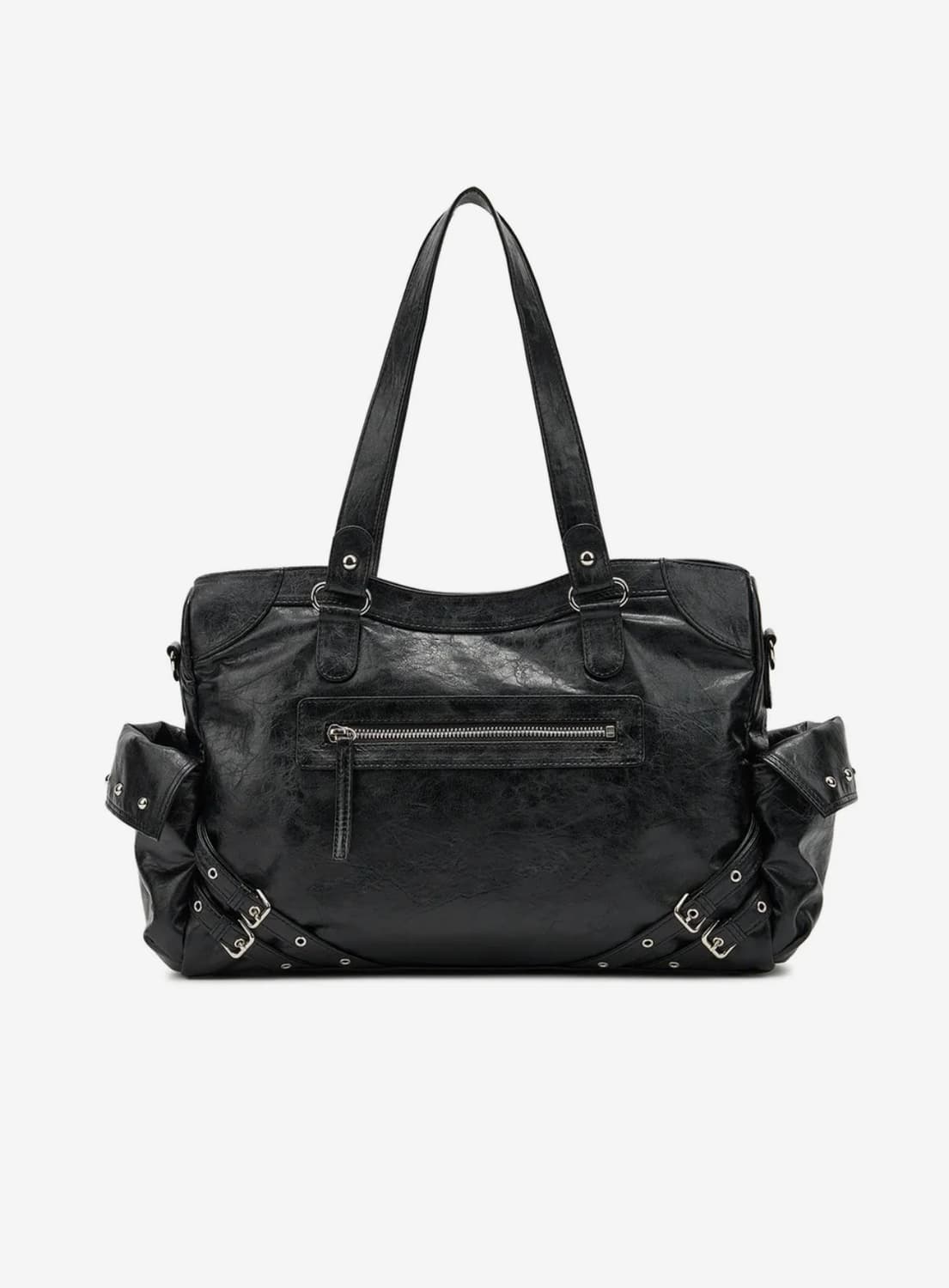 STUD POCKET BIG BAG IN BLACK 상품이미지1