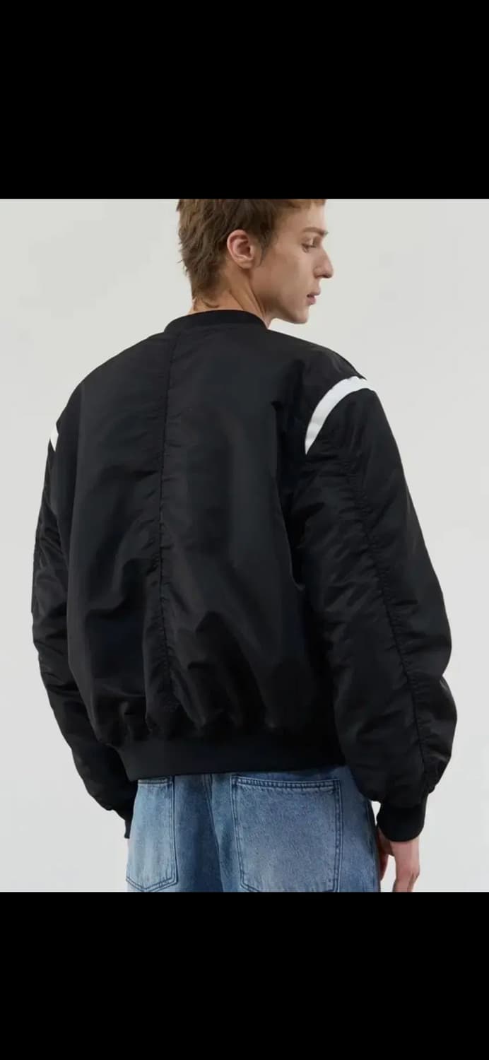 드로우핏 라인 포인트 퍼커링 MA-1 자켓 L [BLACK] 상품이미지2