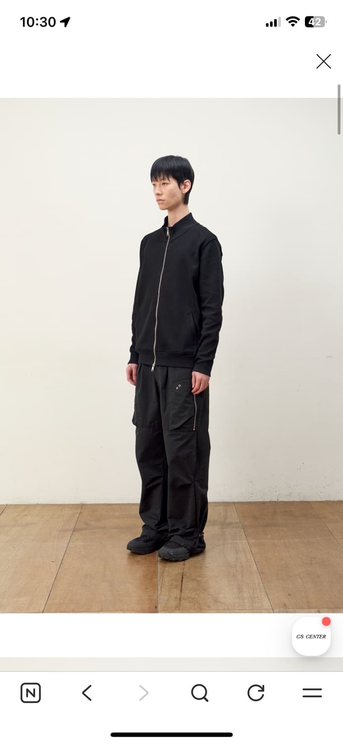 PANNEL KNIT ZIP UP (BLACK) 상품이미지1