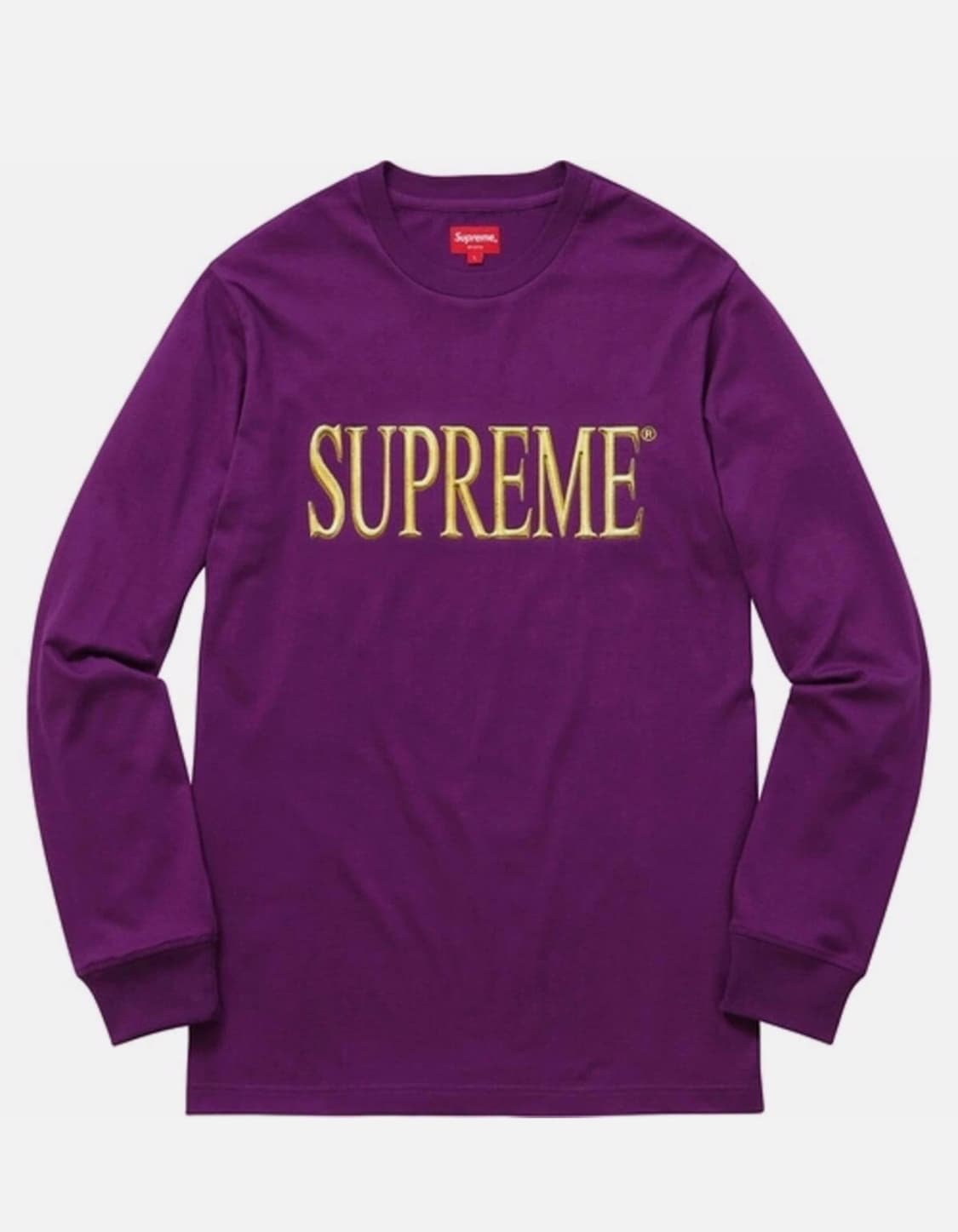 슈프림 골드로고 긴팔티 상품이미지1