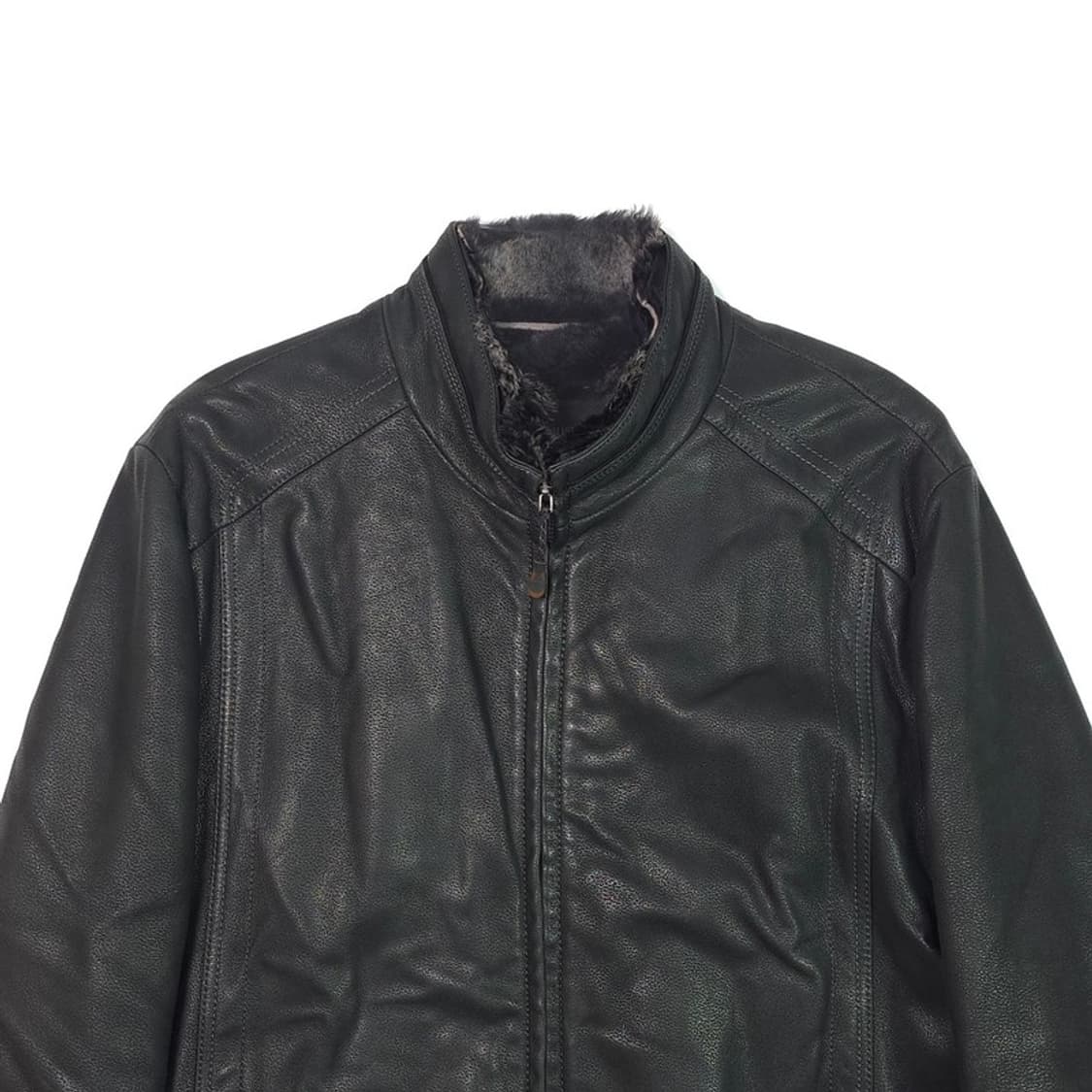 SAINT MICHELLE 퍼라이닝 블랙 가죽 자켓 L 상품이미지3