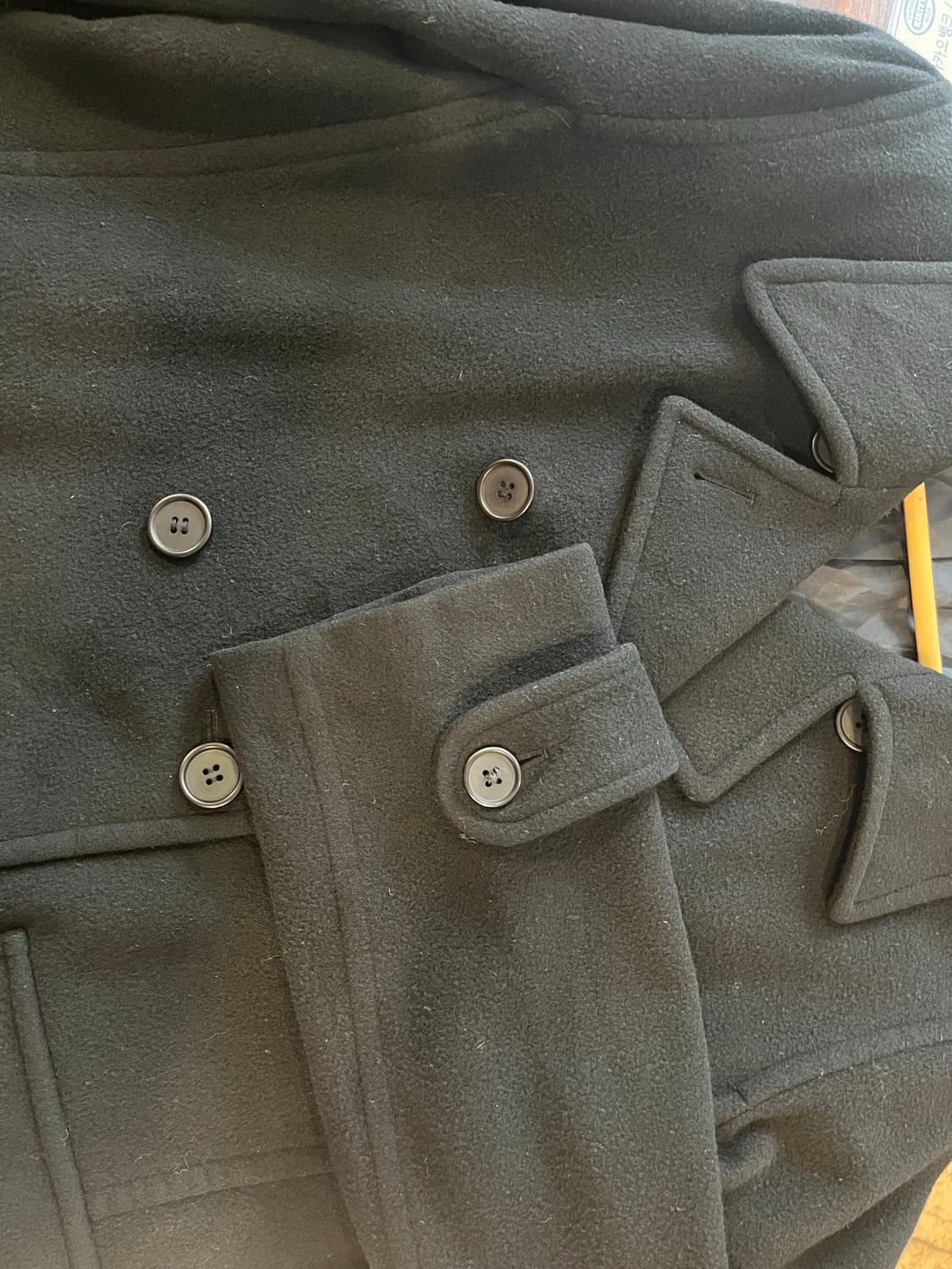 일본빈티지 블랙 피코트입니다 상품이미지4