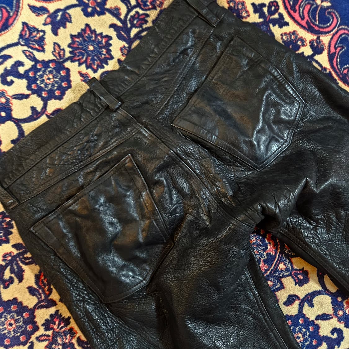 USA 아메리칸 빈티지 버팔로레더 스웨이드 롤업 팬츠
 상품이미지5