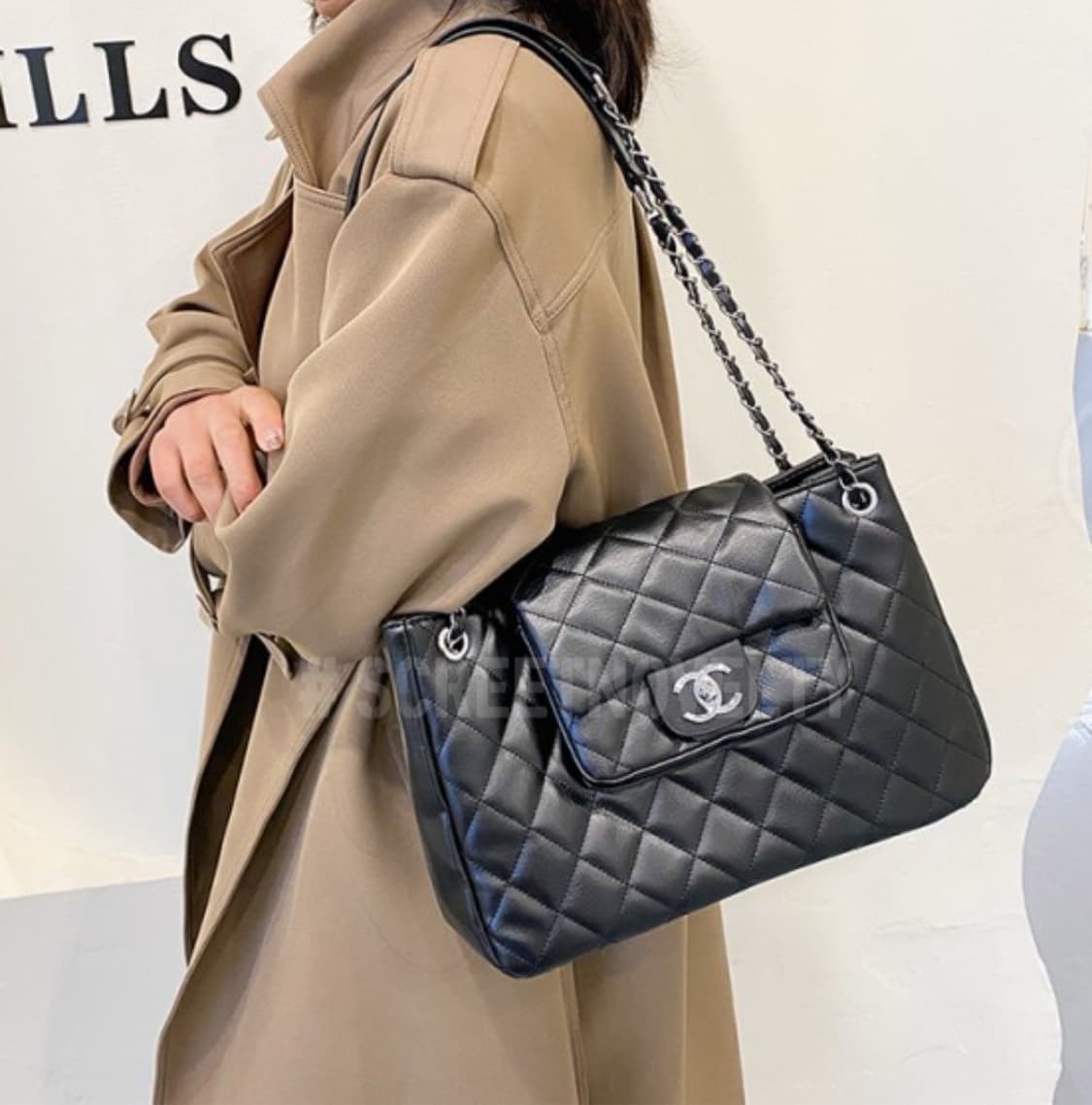 샤넬 CC로고 은장 스트랩 숄더 체인백 상품이미지1