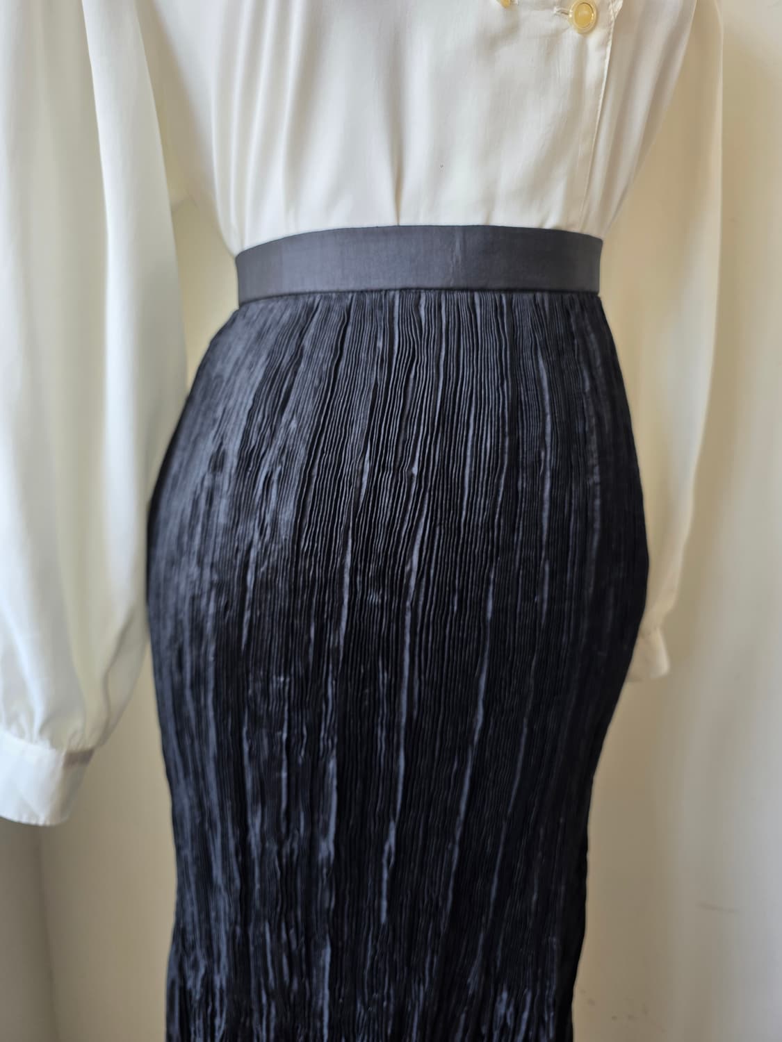 Specchio 스페치오 블랙 플리츠 스커트 상품이미지1