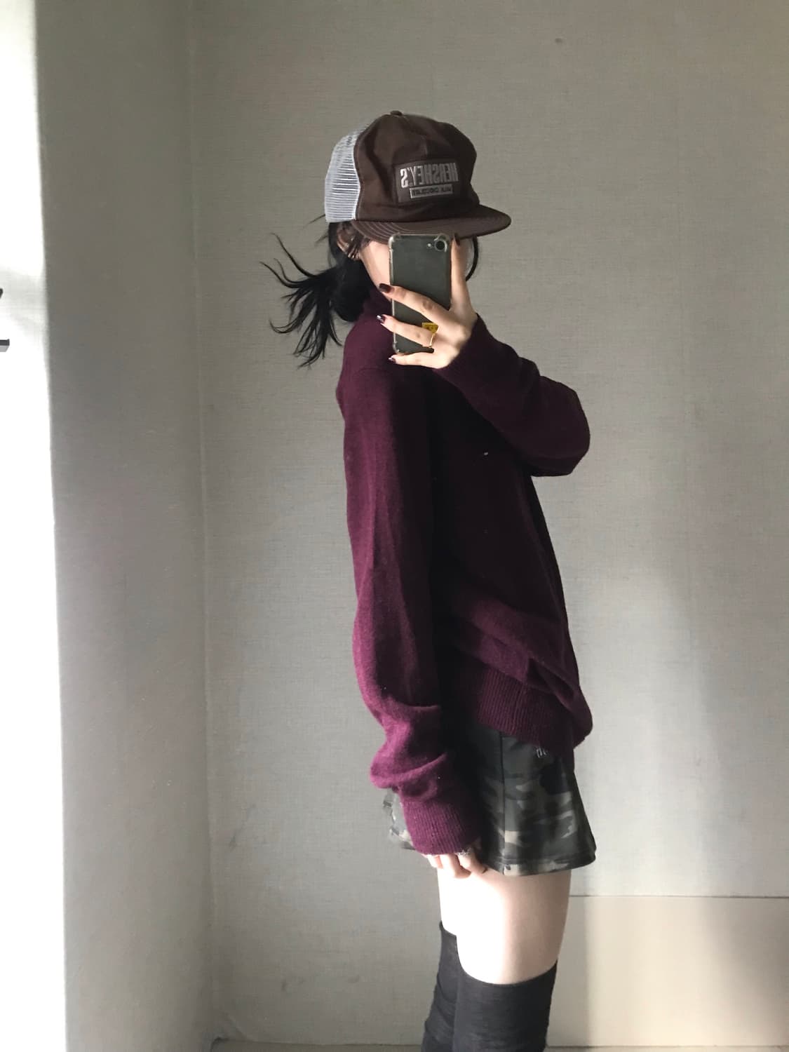 타미힐피거 버건디 니트집업 상품이미지3