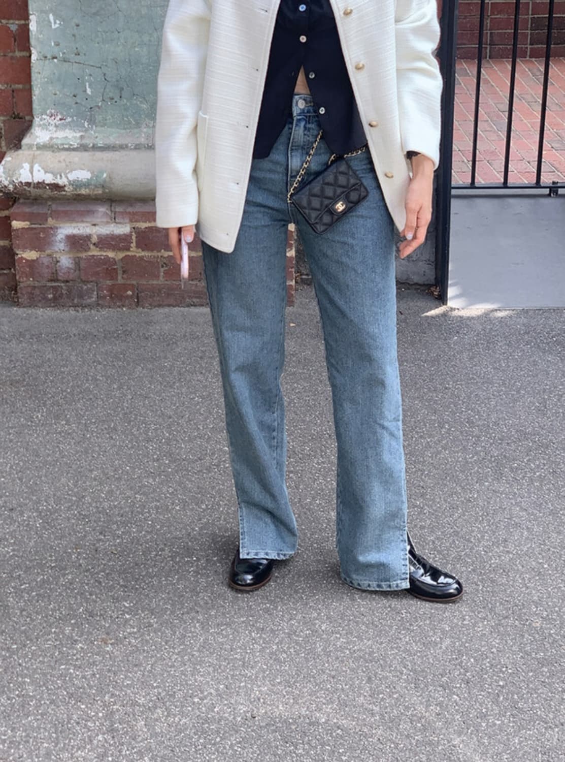 [M] 언더비 leaf 슬릿 데님 팬츠 상품이미지2