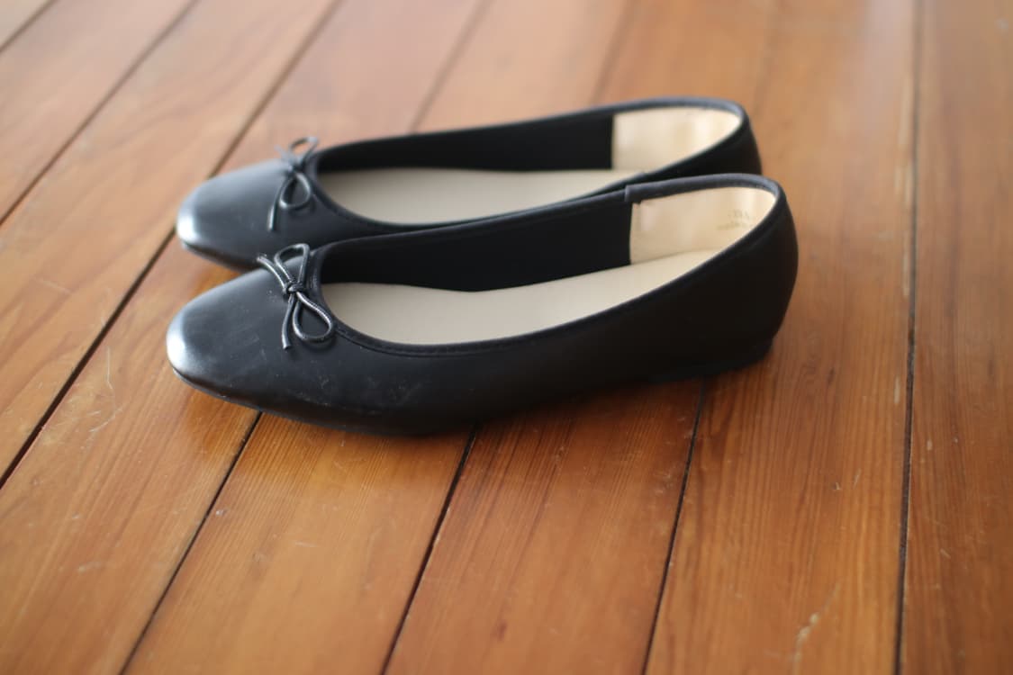 블랙 리본 플랫 슈즈 상품이미지7