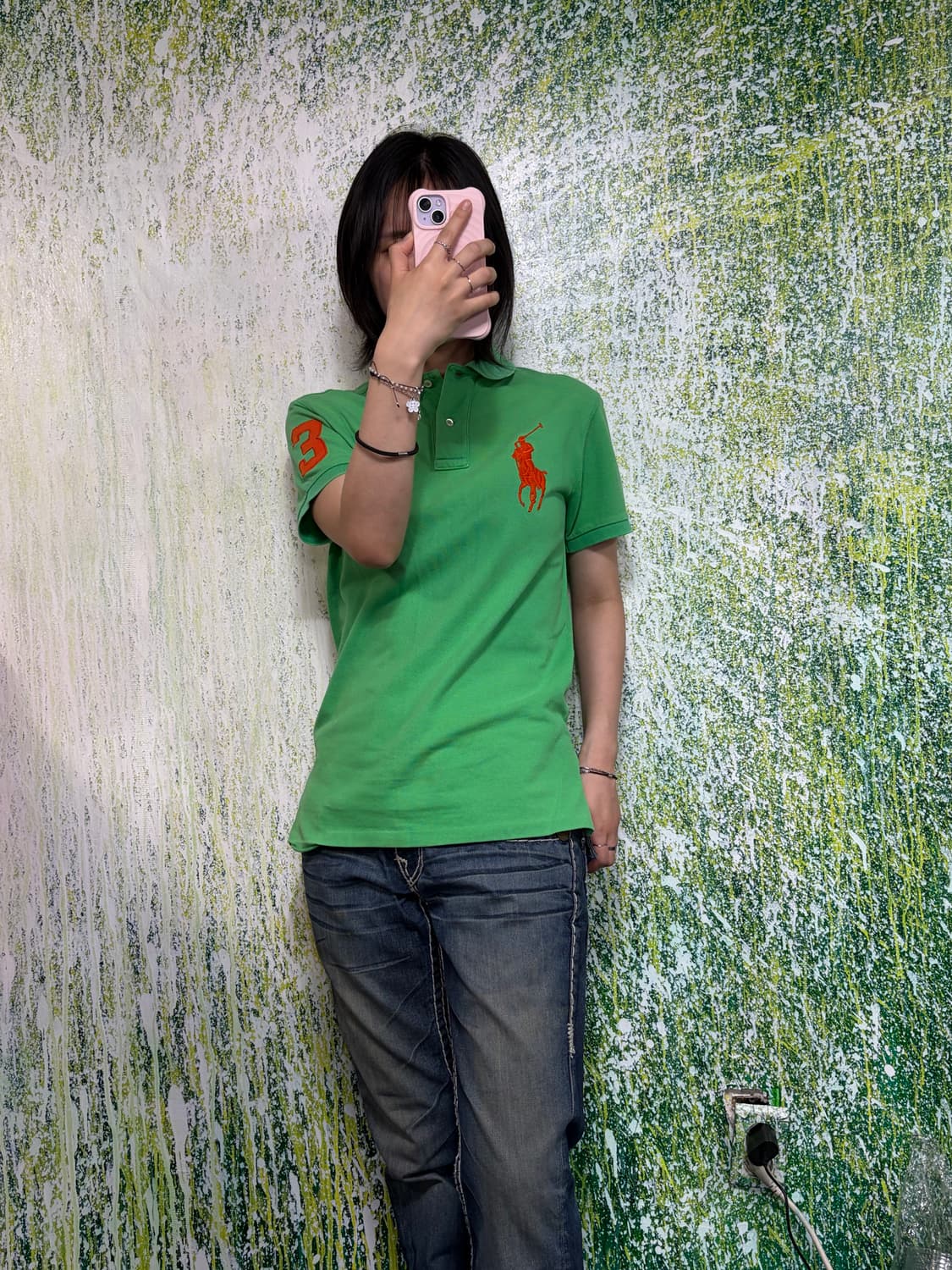 폴로 빅포니 치프키프 그린 카라 반팔 티셔츠 S 상품이미지3