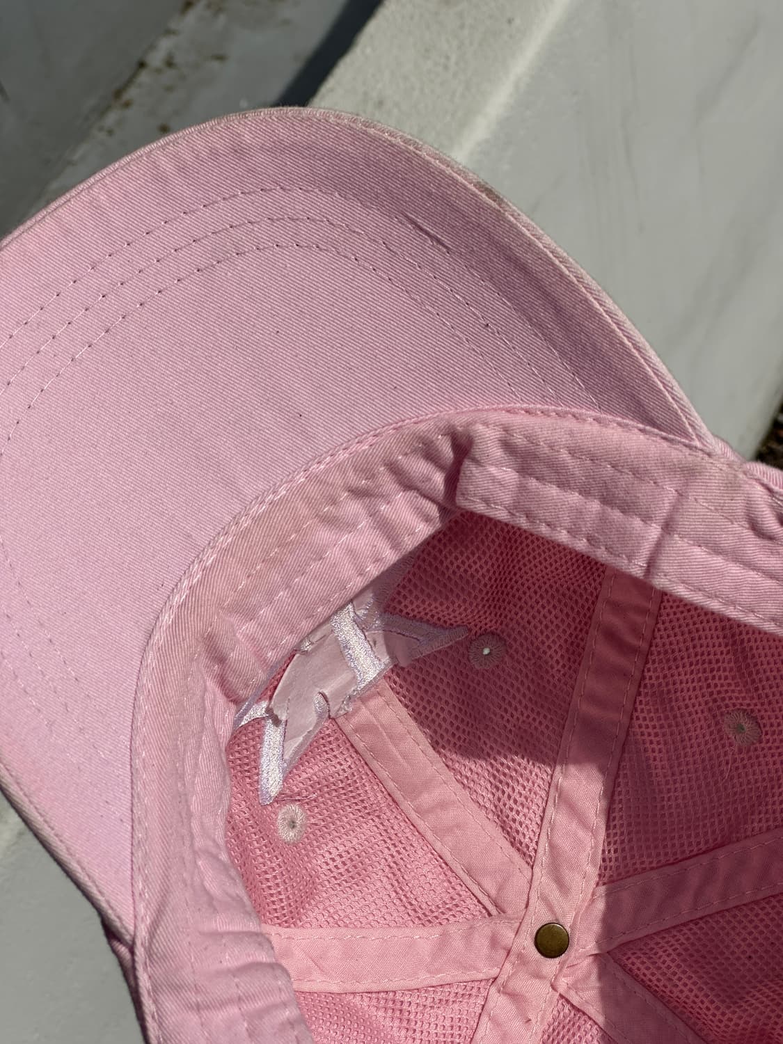 [F] ADAMS sigma kappa 로고 빈티지 핑크 볼캡 모자 상품이미지5