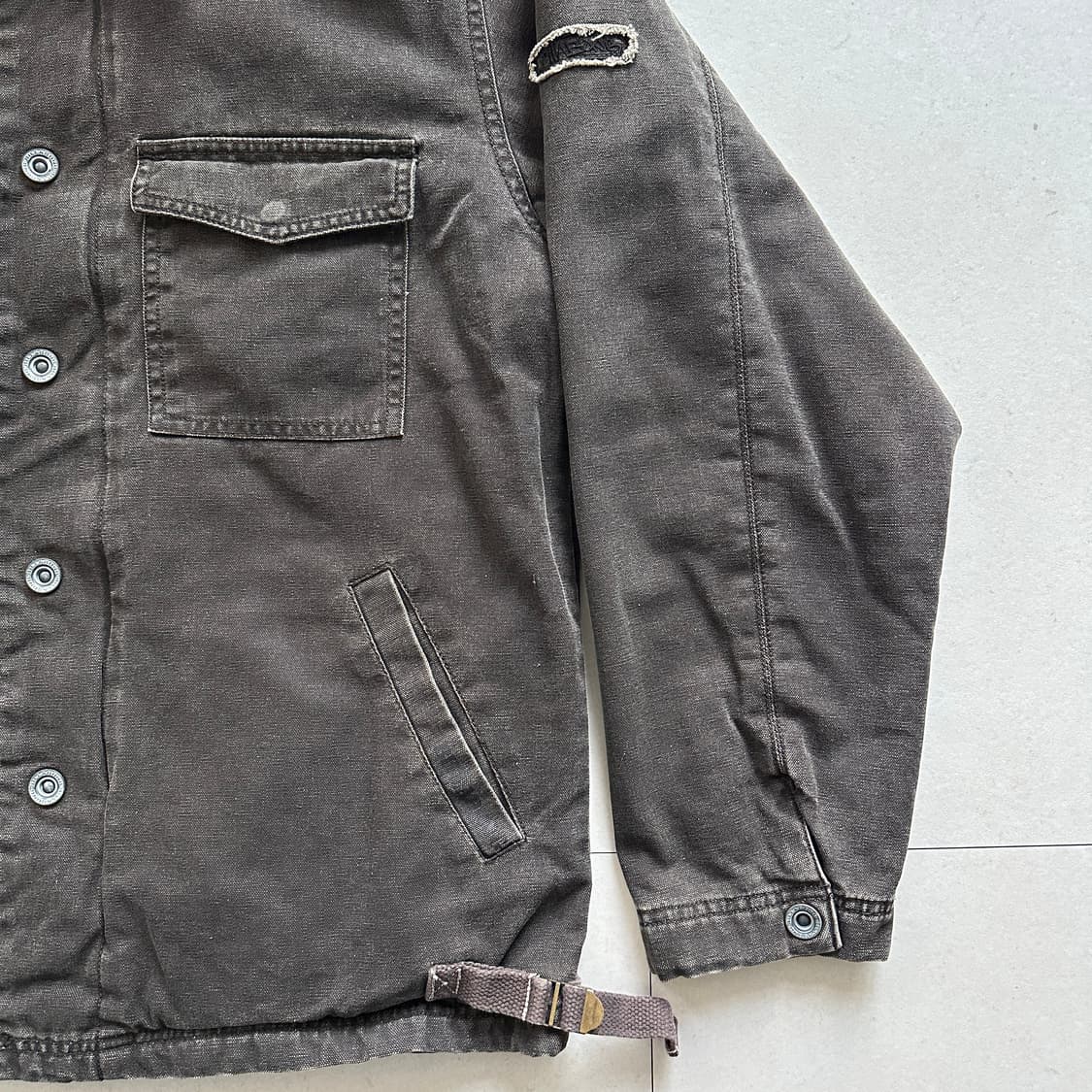 90s 빌라봉 빈티지 워크 덱자켓 차콜 M  상품이미지3