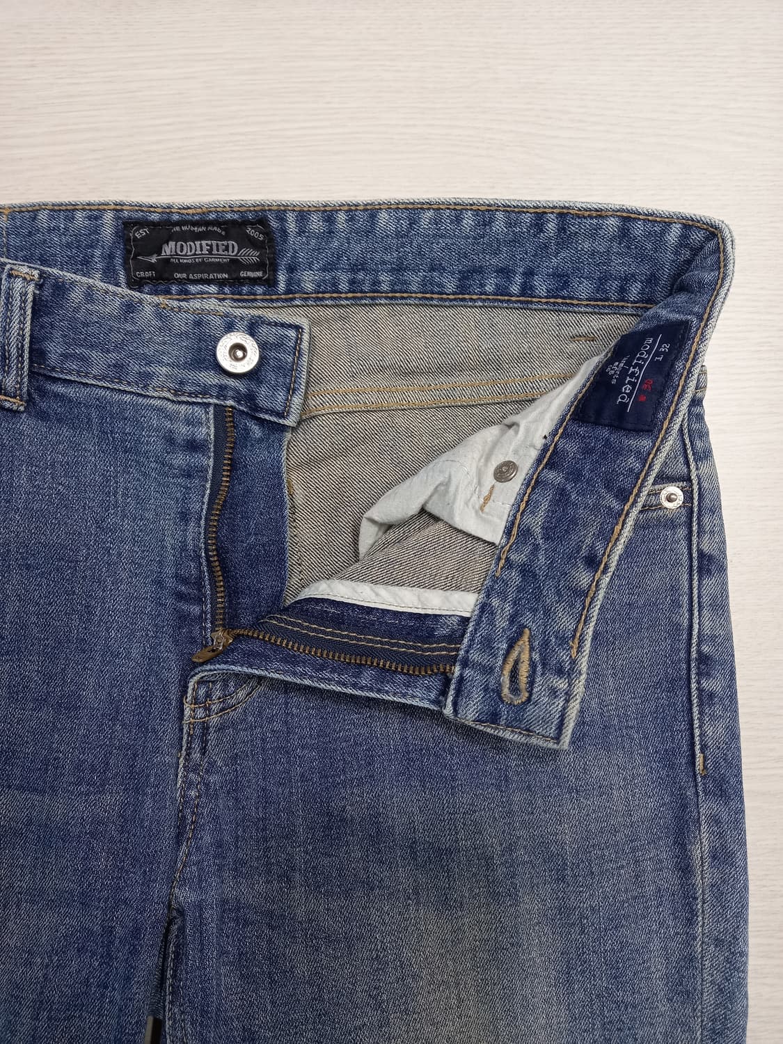 30 MODIFIED Kor 워싱 스판 슬림일자진 30-171 상품이미지7