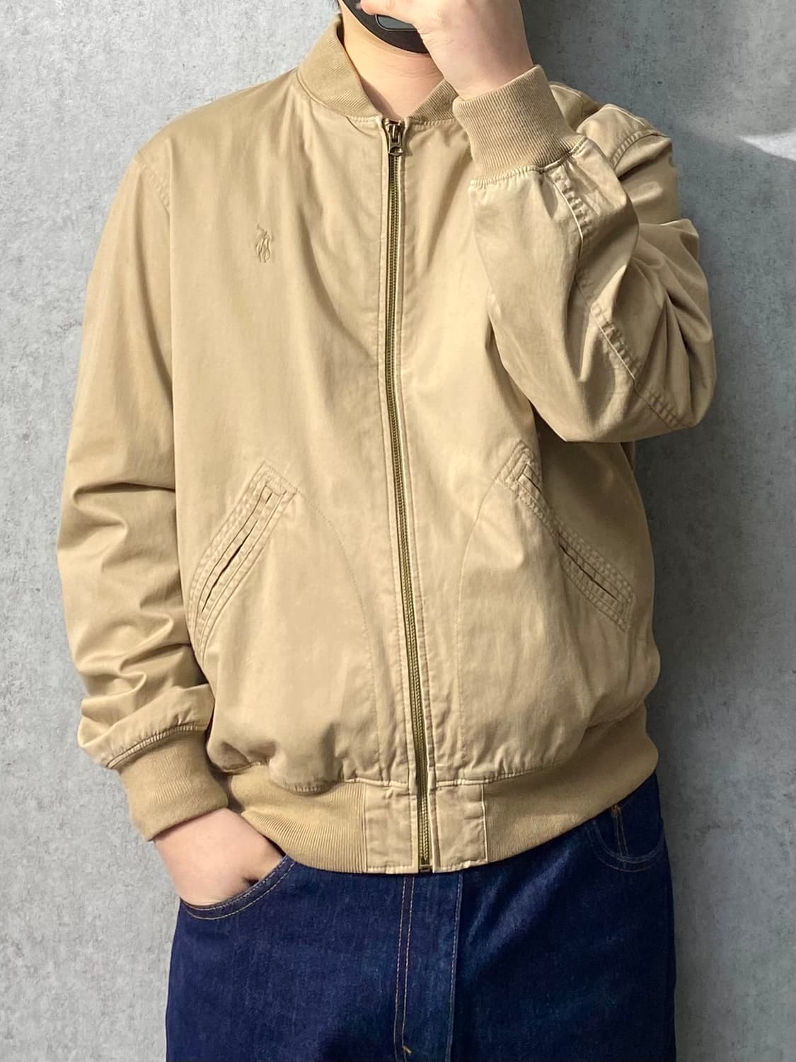 [M] Polo Ralph Lauren 폴로 미니멀 베이지 코튼 블루종 상품이미지8