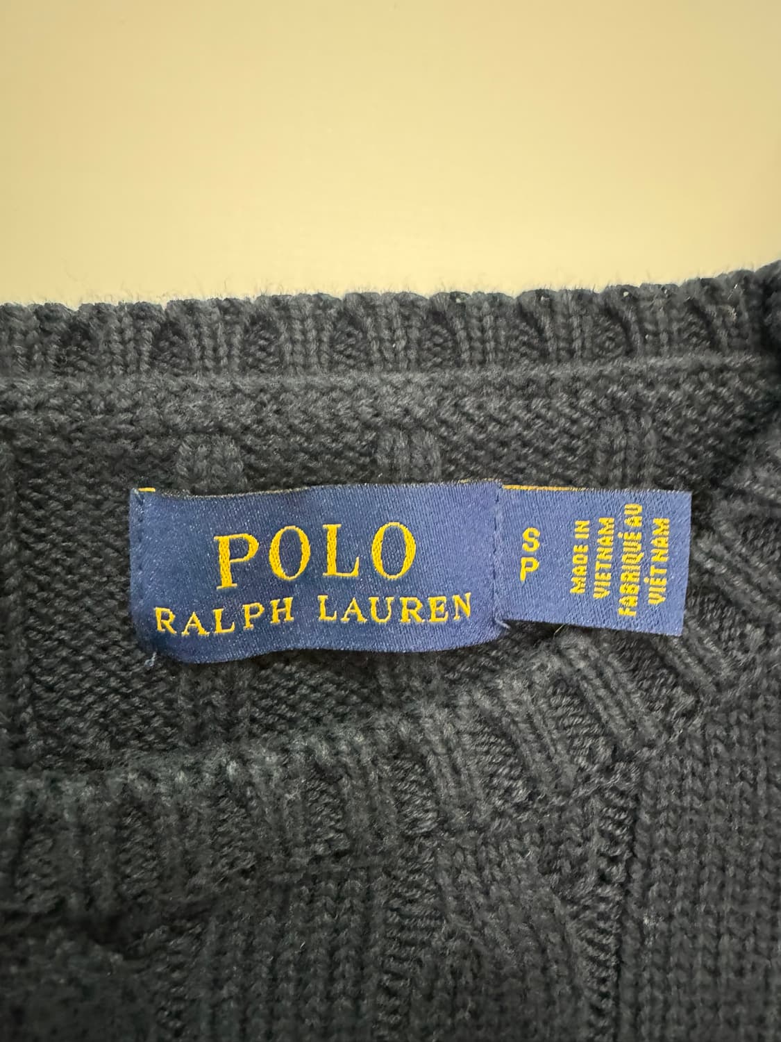 폴로랄프로렌 네이비 꽈배기 니트(S사이즈) 상품이미지3