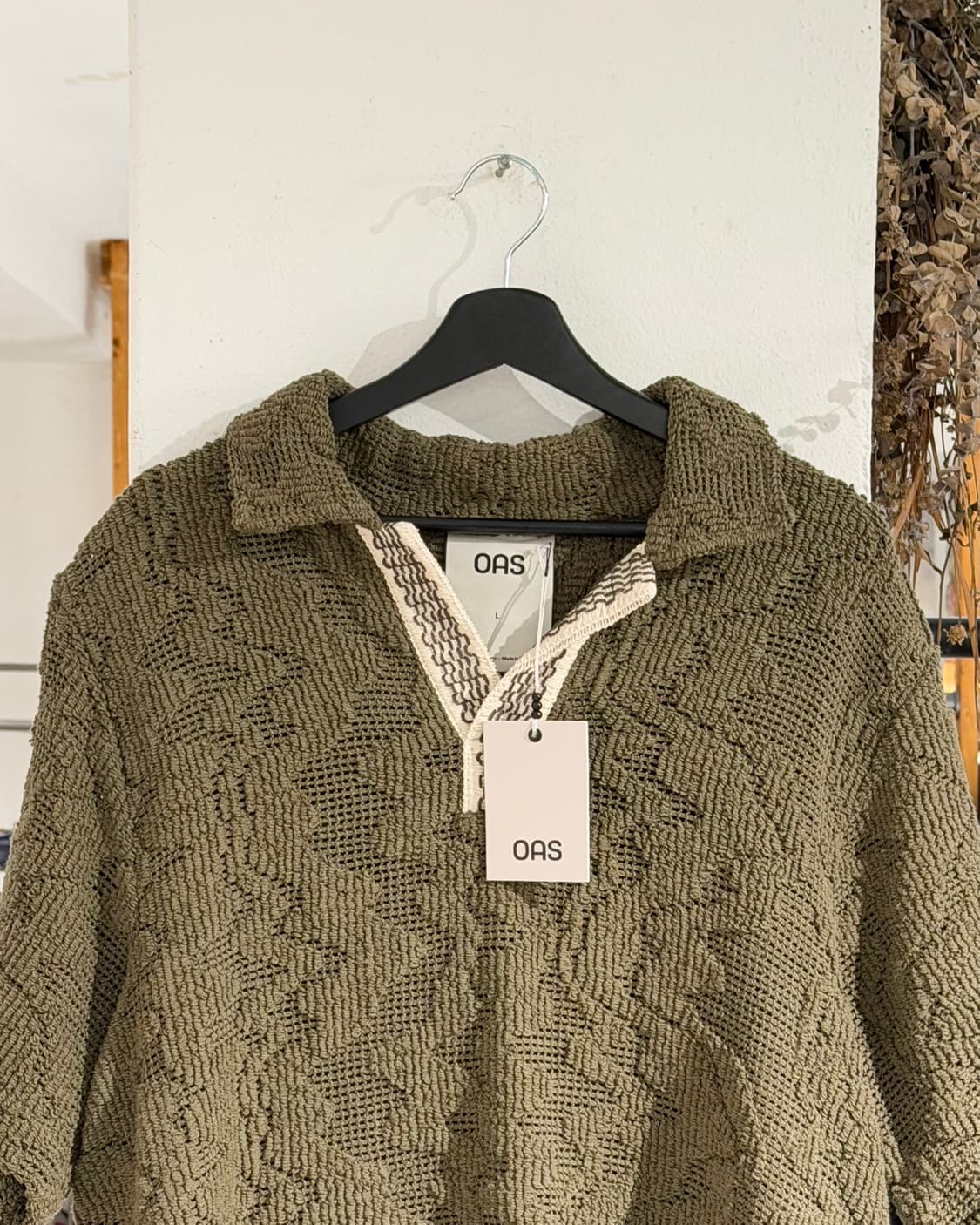 오에이에스 파인 버브 파머 크로셰 니트 셔츠 상품이미지4