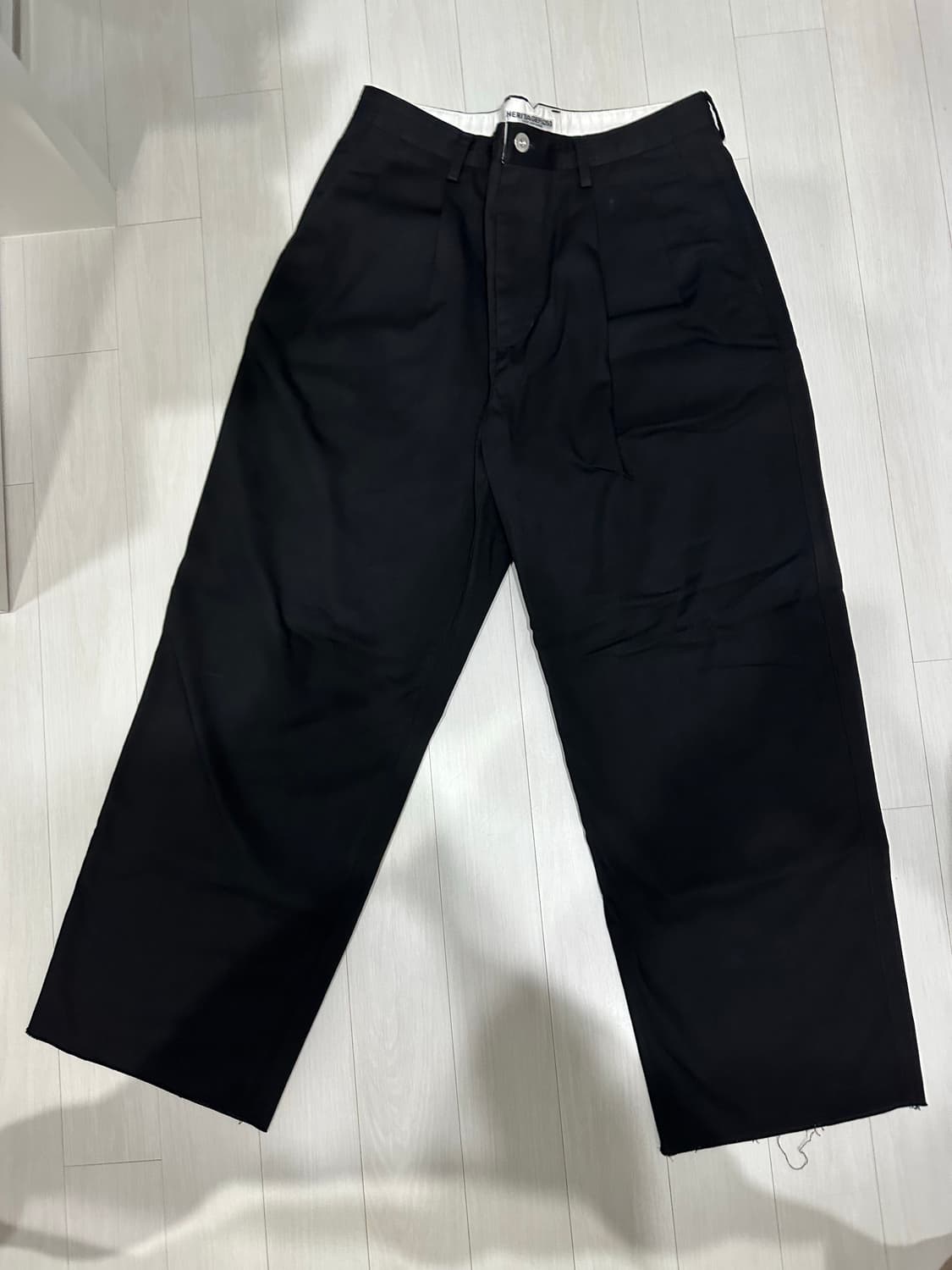 row cut chino pants black 해리티지 플로스 상품이미지6