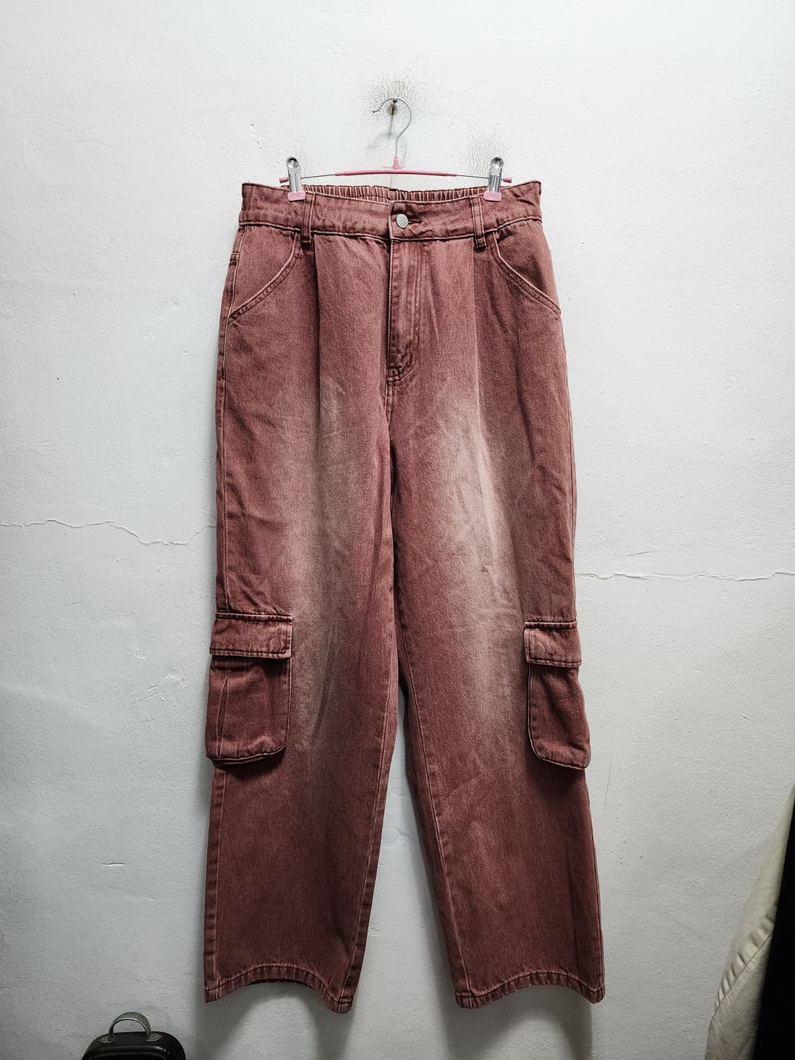 엑스톤즈 워싱 데님 카고바지  상품이미지1