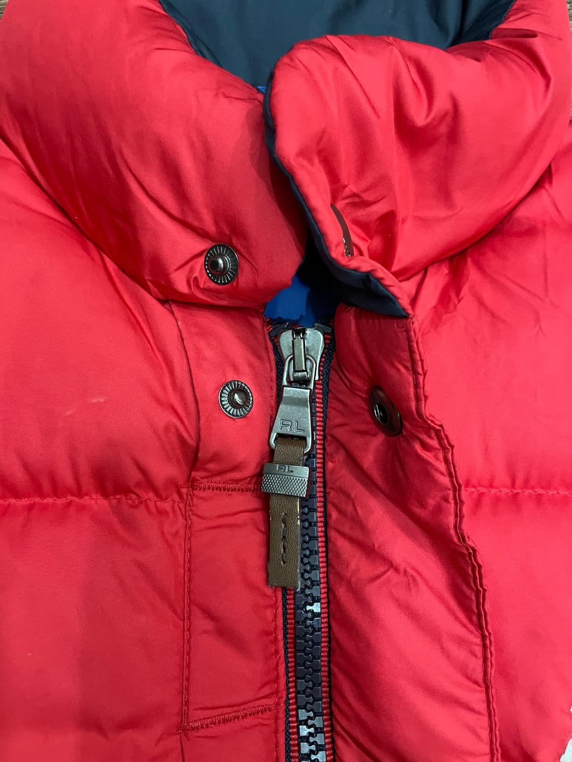 폴로 랄프로렌 빅포니 다운 푸퍼 베스트 패딩조끼 레드 상품이미지6